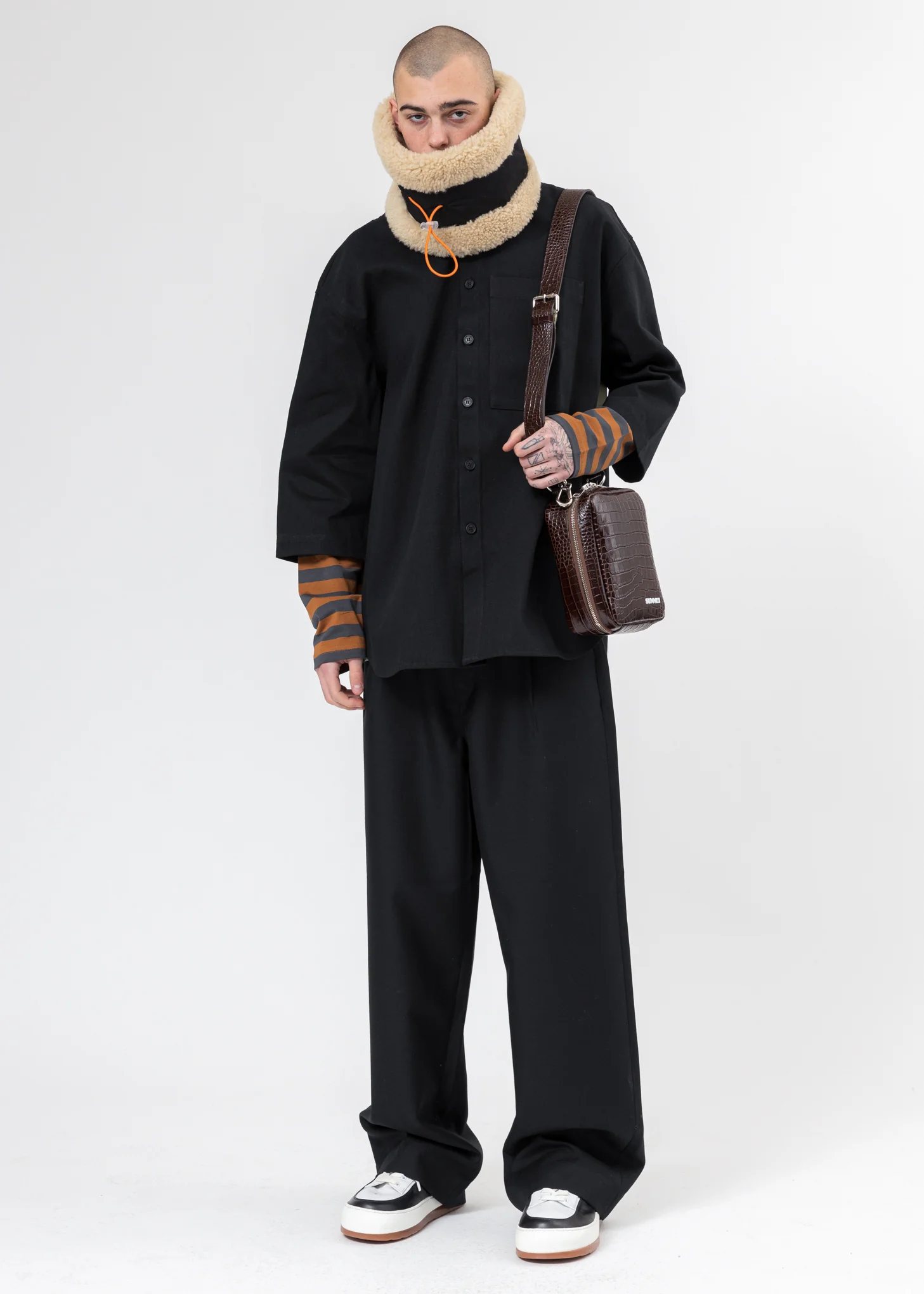 Black Double Over Shirt - Image 7