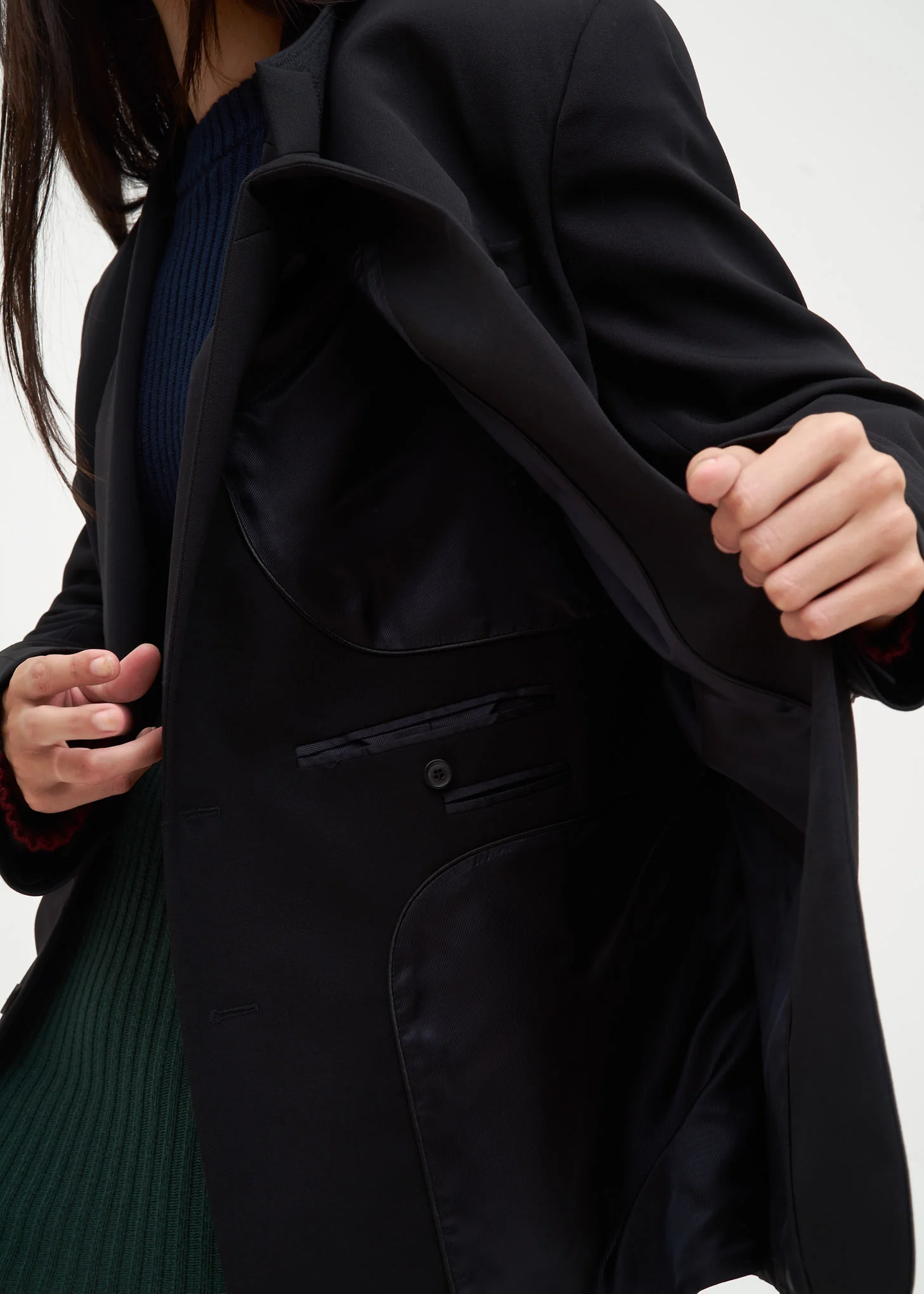 Black Double Panelled Blazer - Image 2