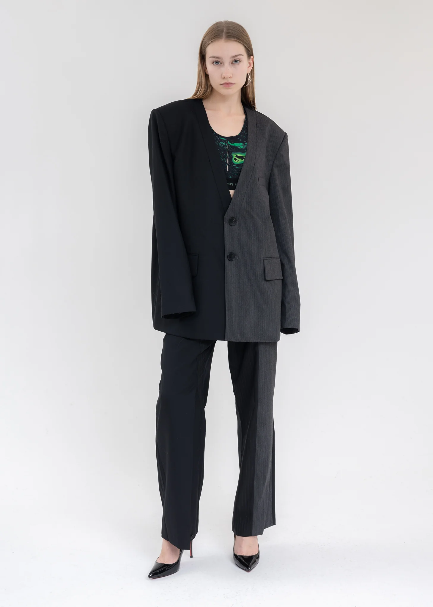 Black DOUBLE TOP FLY TROUSERS - Image 6