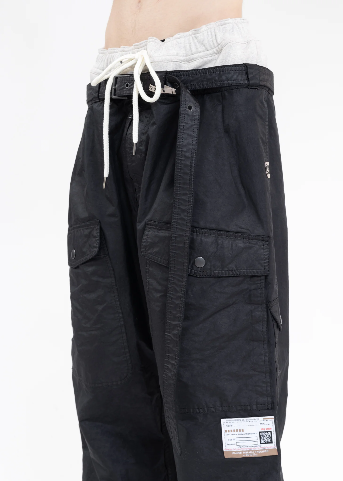 Black Double Waist Military Pants - Image 4
