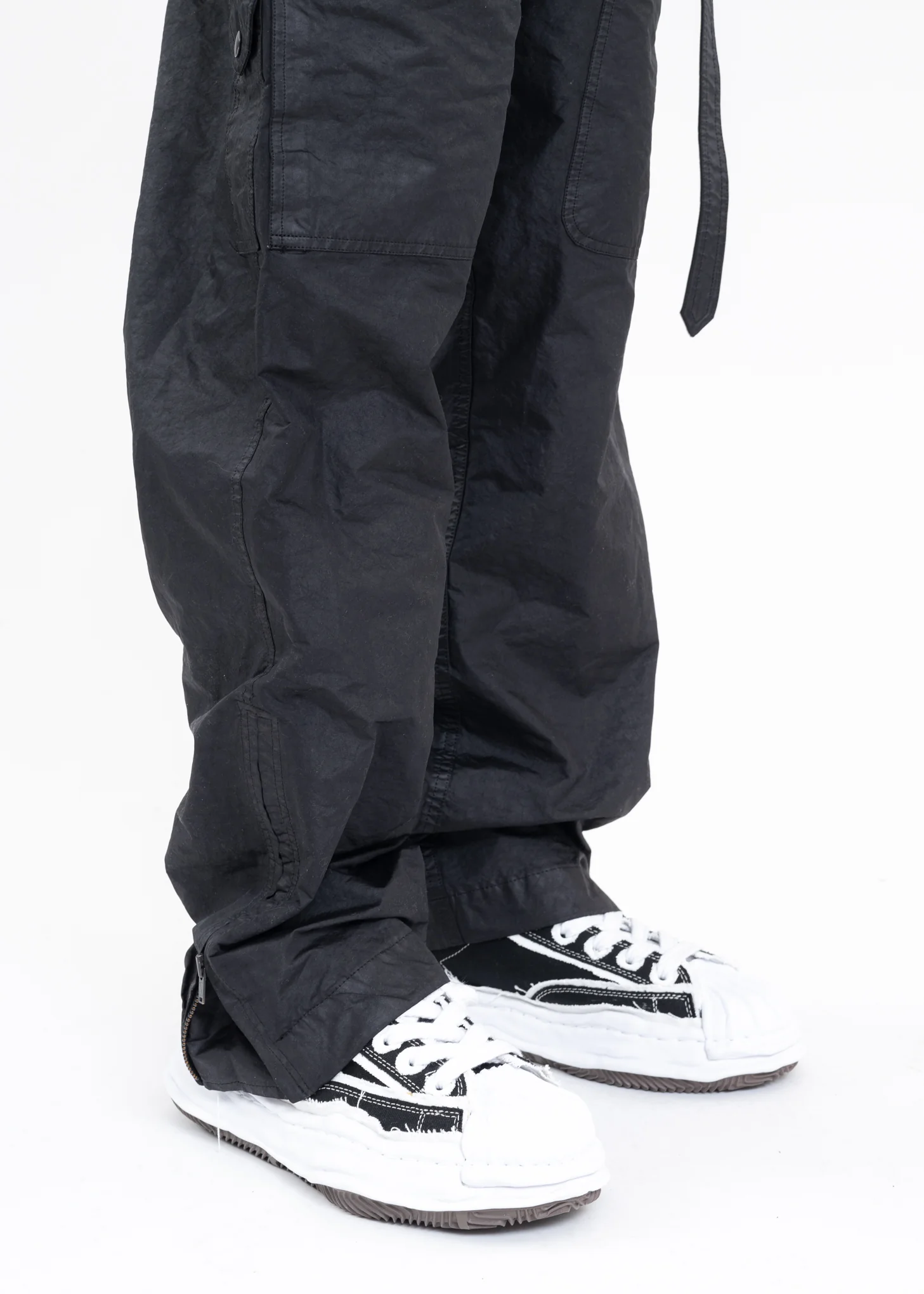 Black Double Waist Military Pants - Image 5