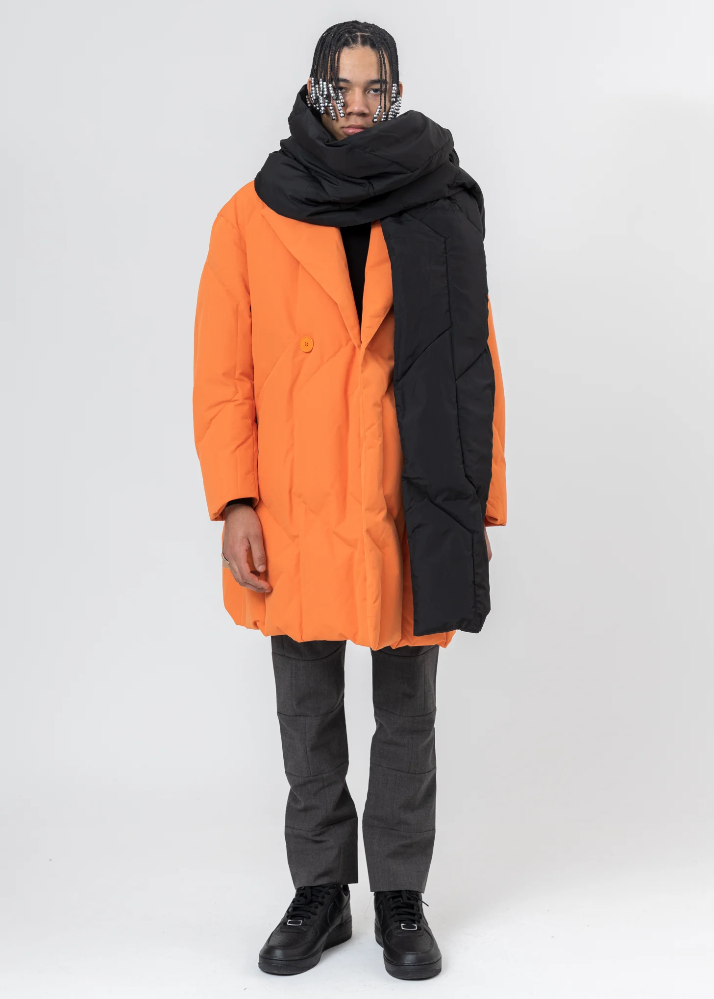 Black Down Scarf