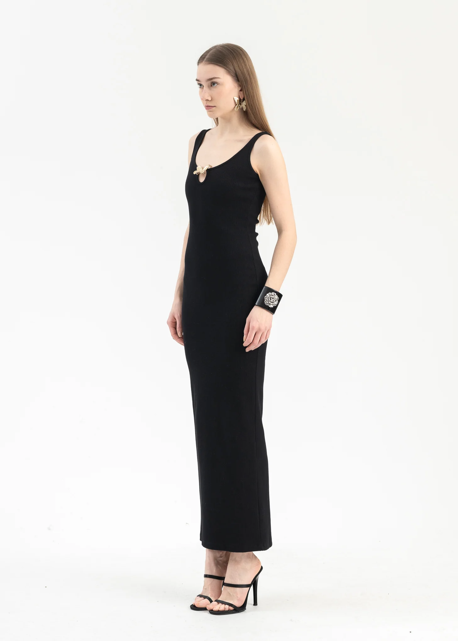 BLACK DRESS RIB BUTTERFLY - Image 3