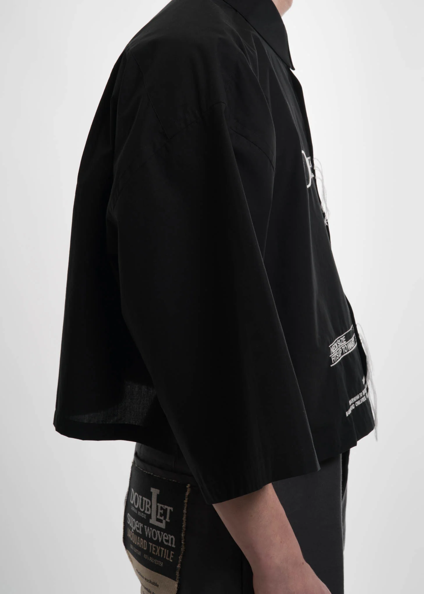 Black "Dress Shirt" Embroidery Shirt - Image 2