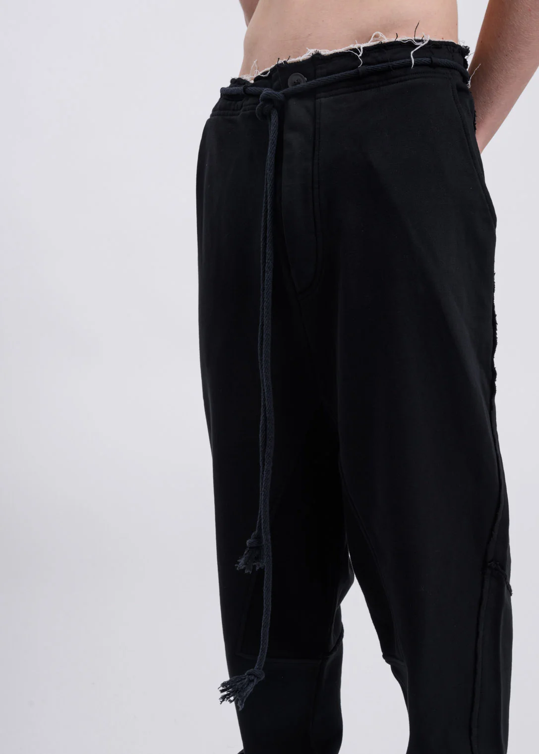 Black Drop Crotch Trousers - Image 3