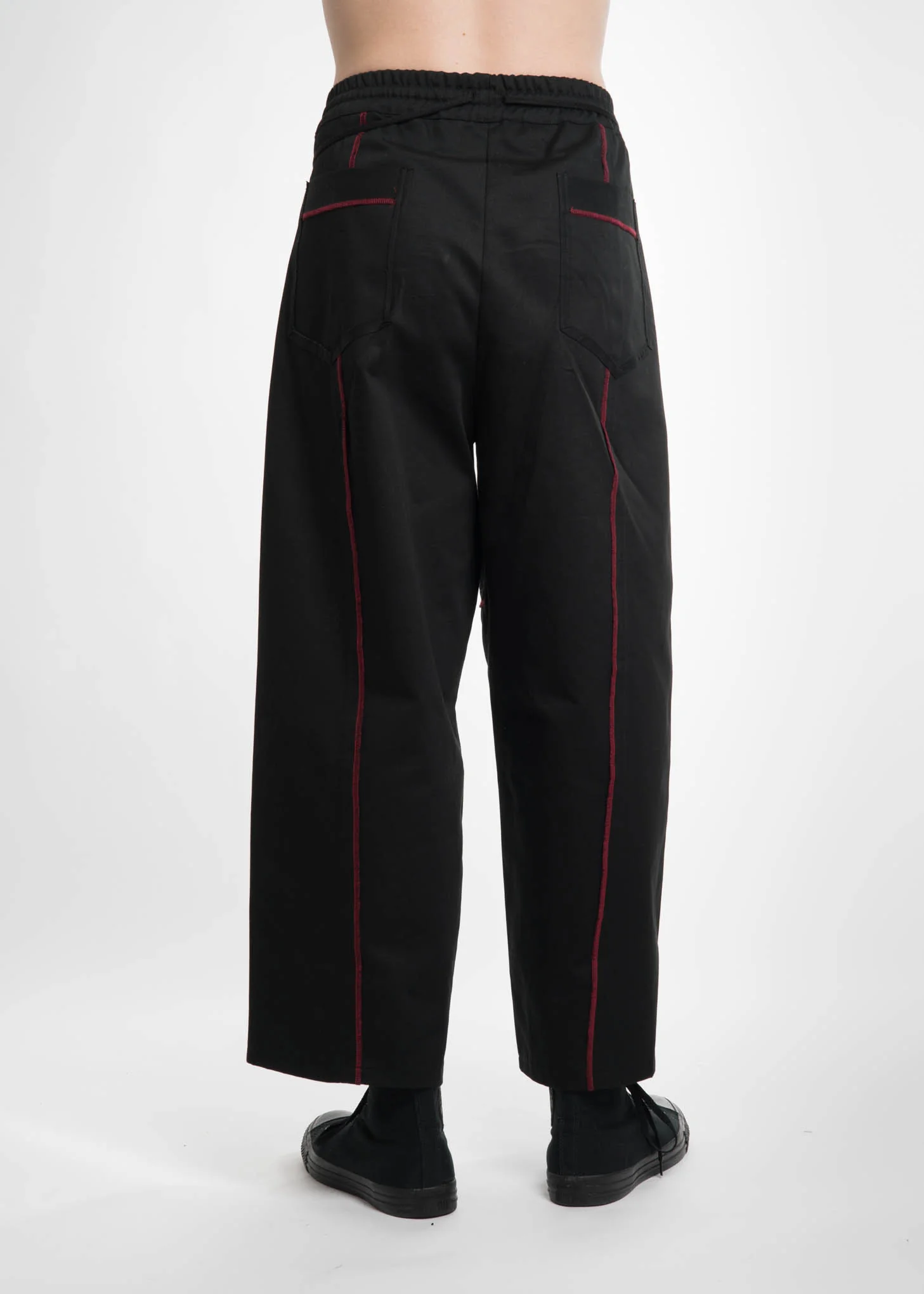 Black Elasticated I/O Trousers - Image 3