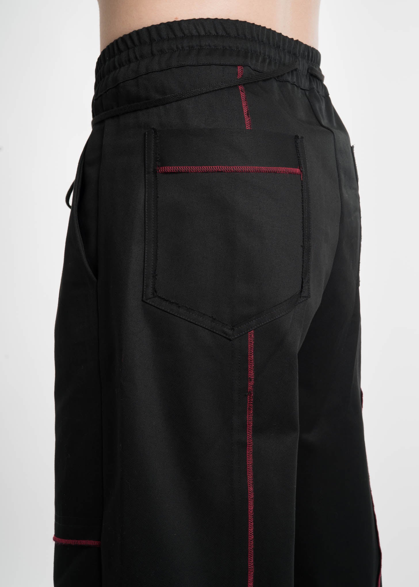 Black Elasticated I/O Trousers - Image 5