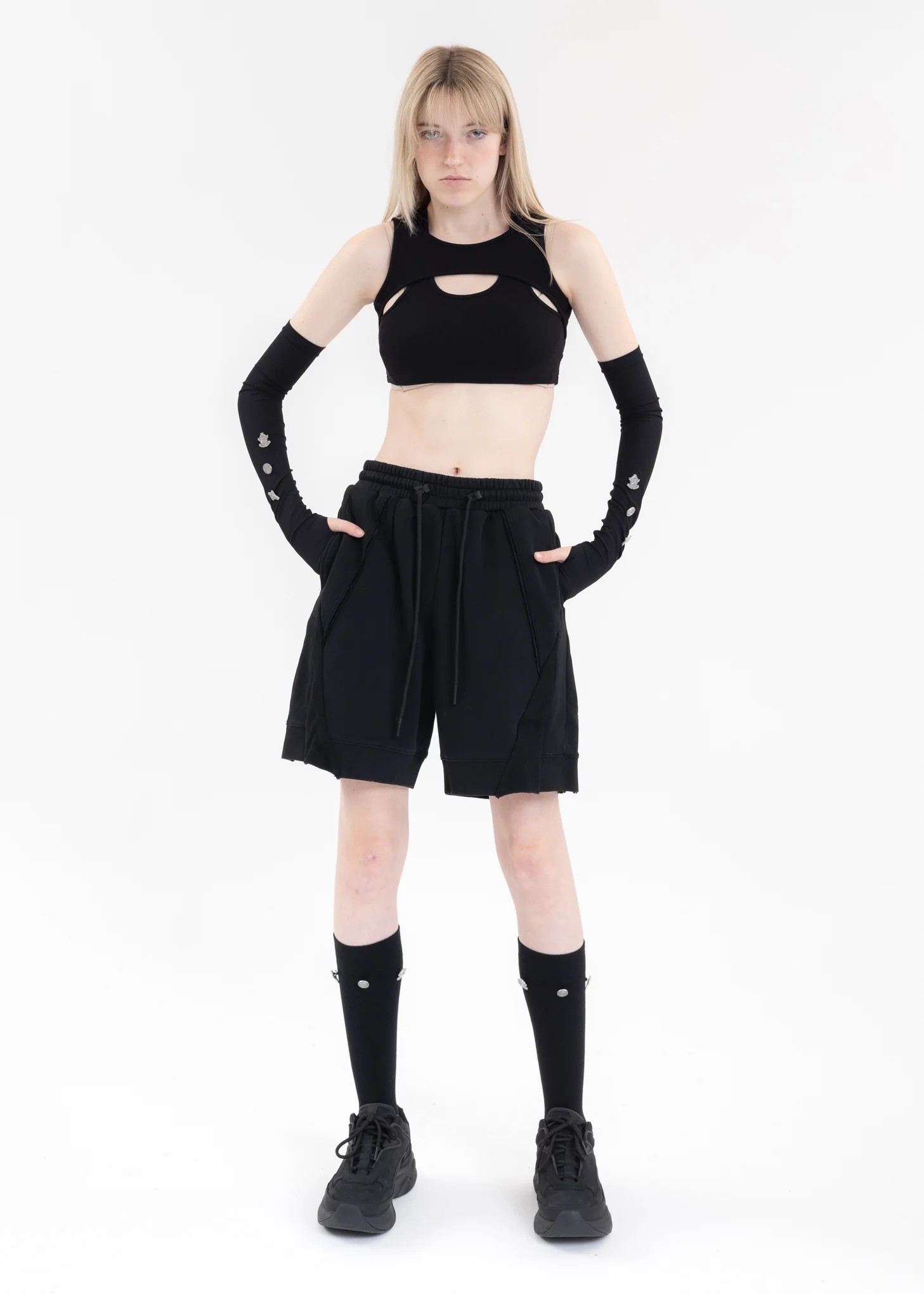 Black Emblem Button Over Sleeves - Image 5