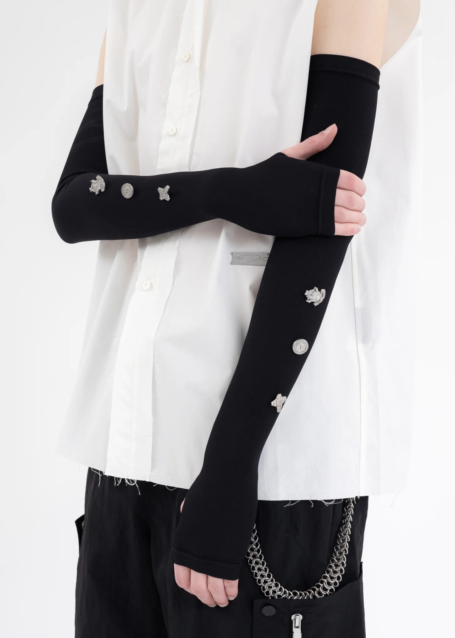 Black Emblem Button Over Sleeves - Image 2