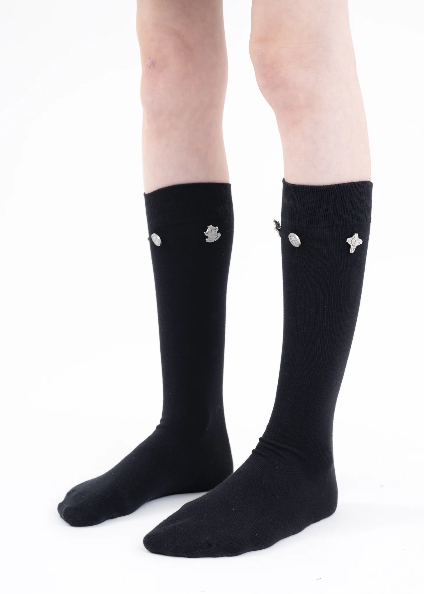 Black Emblem Button Socks - Image 2