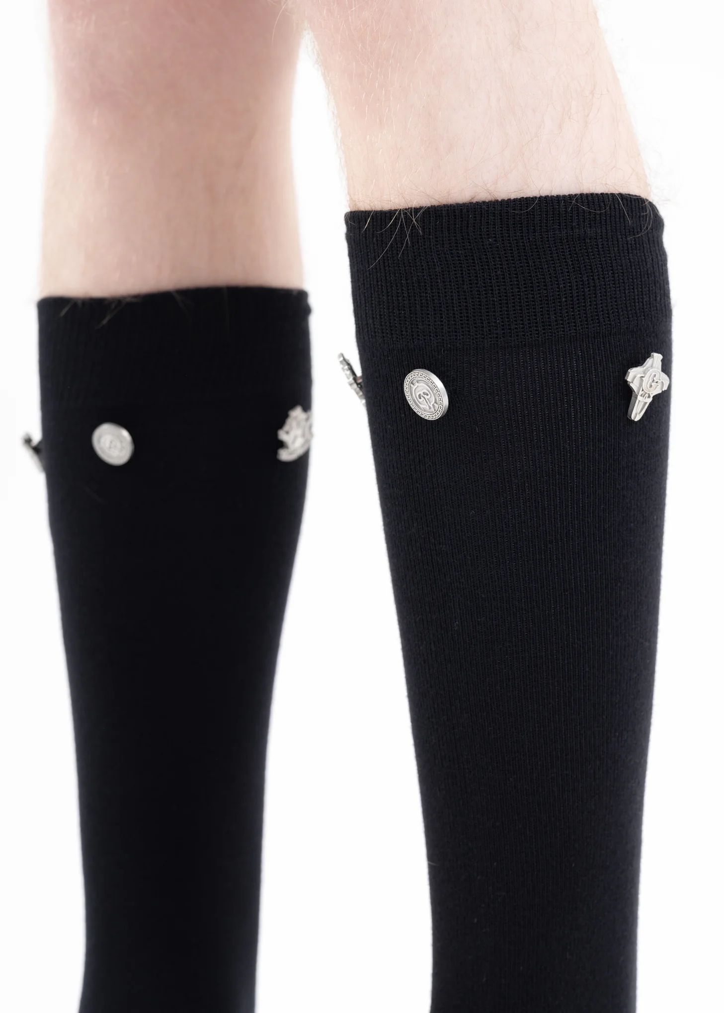 Black Emblem Button Socks - Image 3