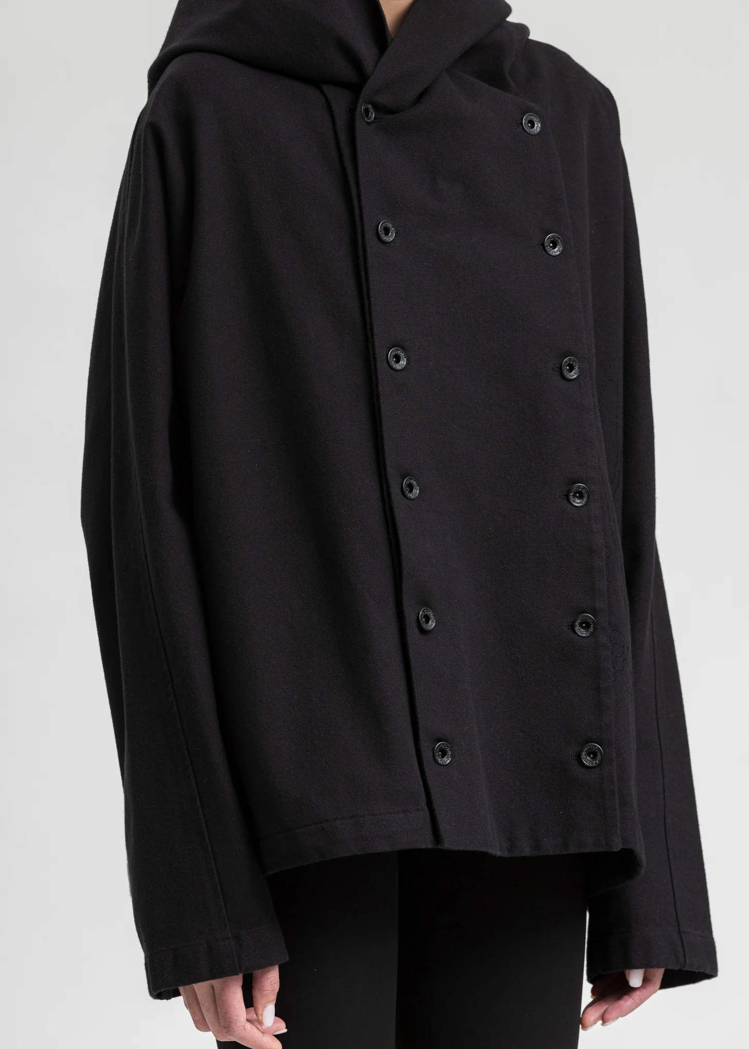 Black Embroidered Hood Jacket - Image 5