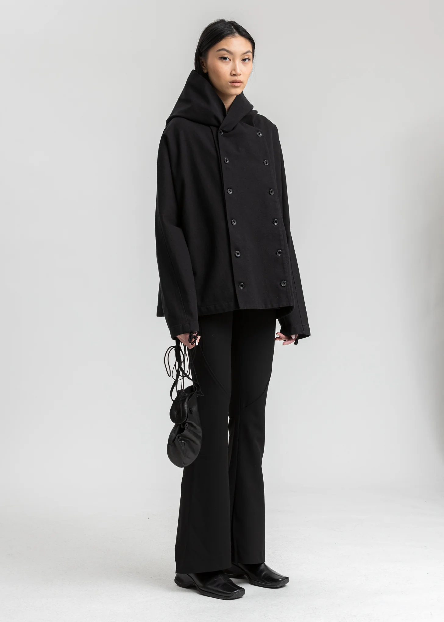 Black Embroidered Hood Jacket - Image 7