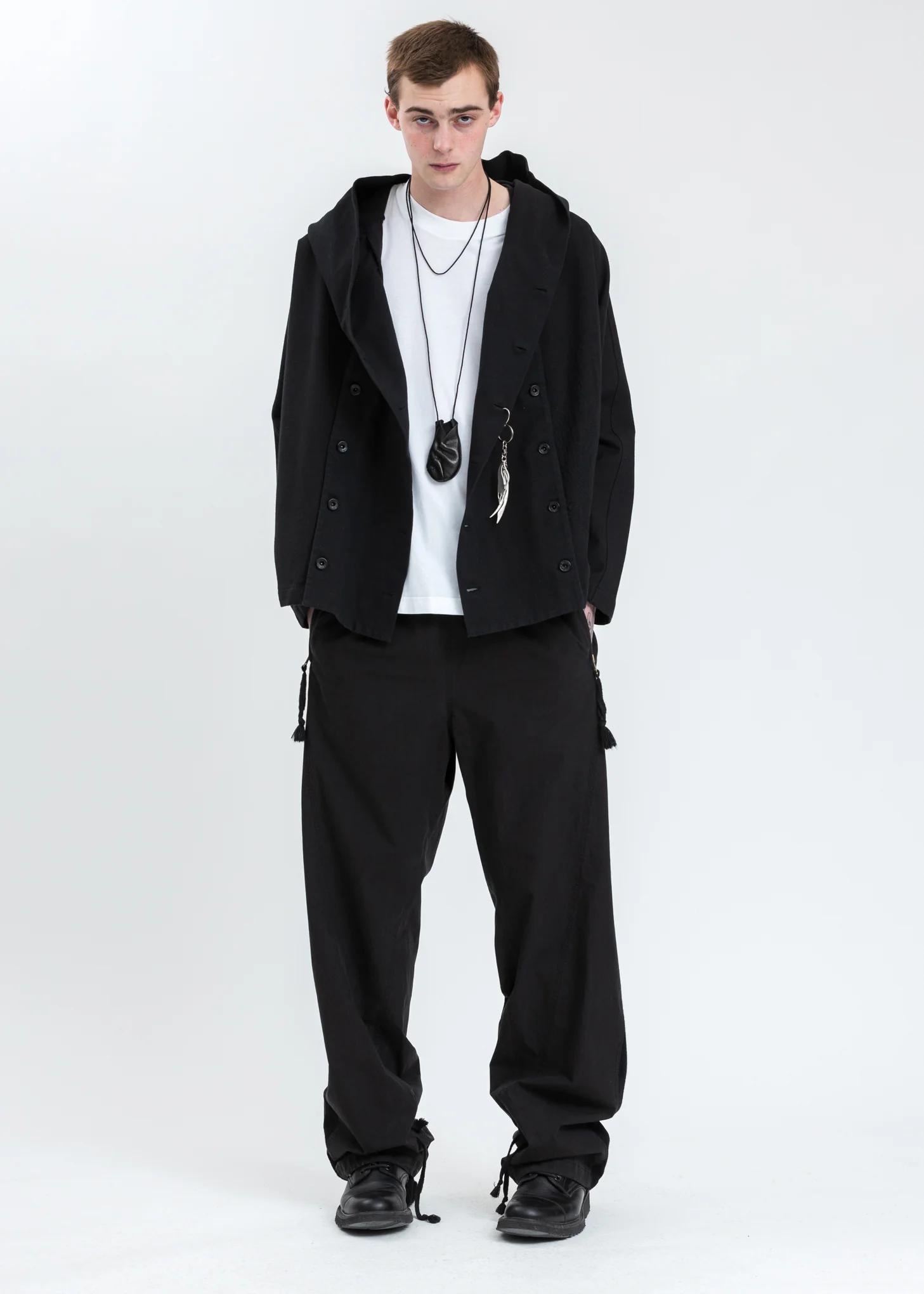 Black Embroidered Hood Jacket - Image 8