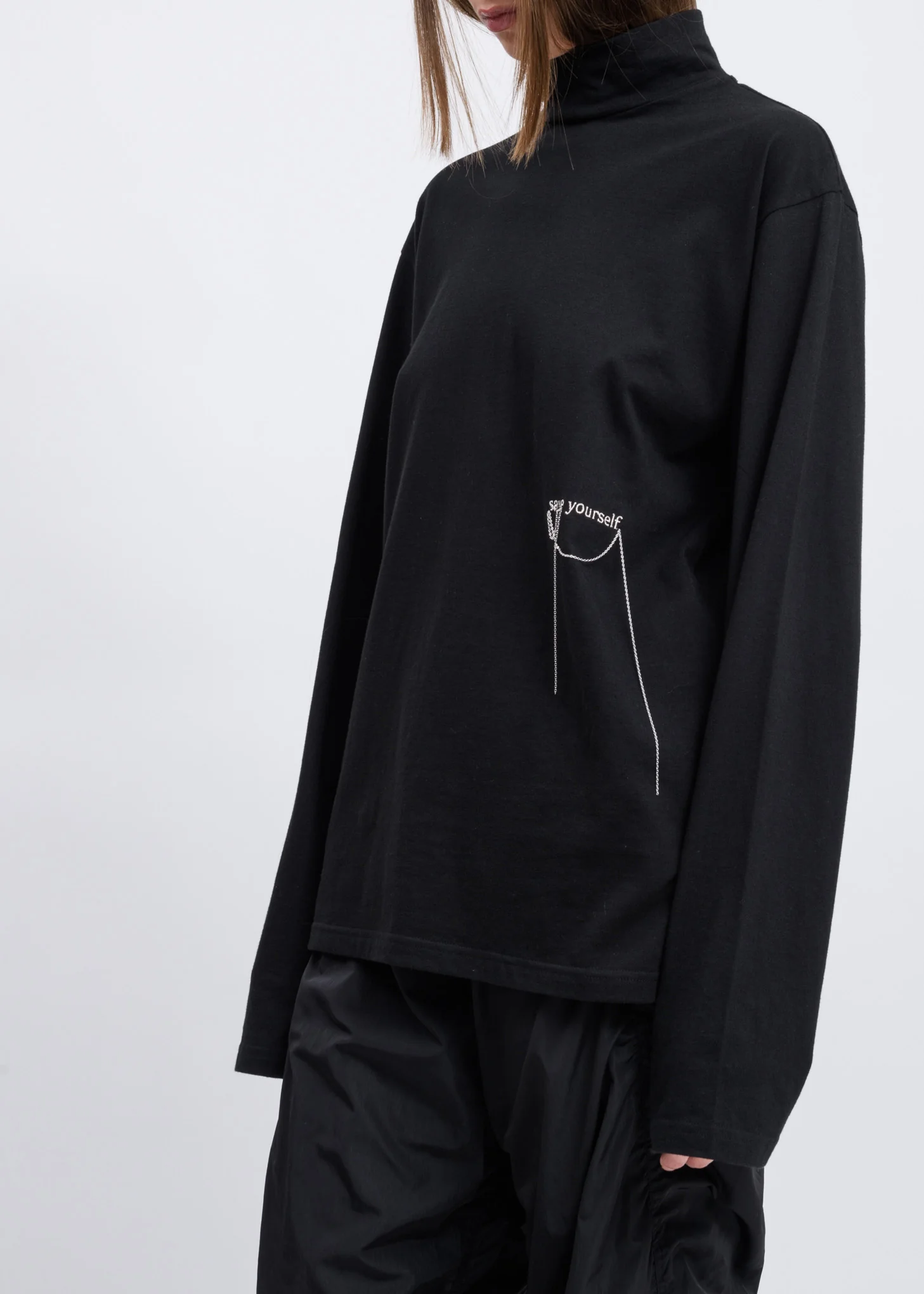 Black Embroidered Long Sleeve - Image 2