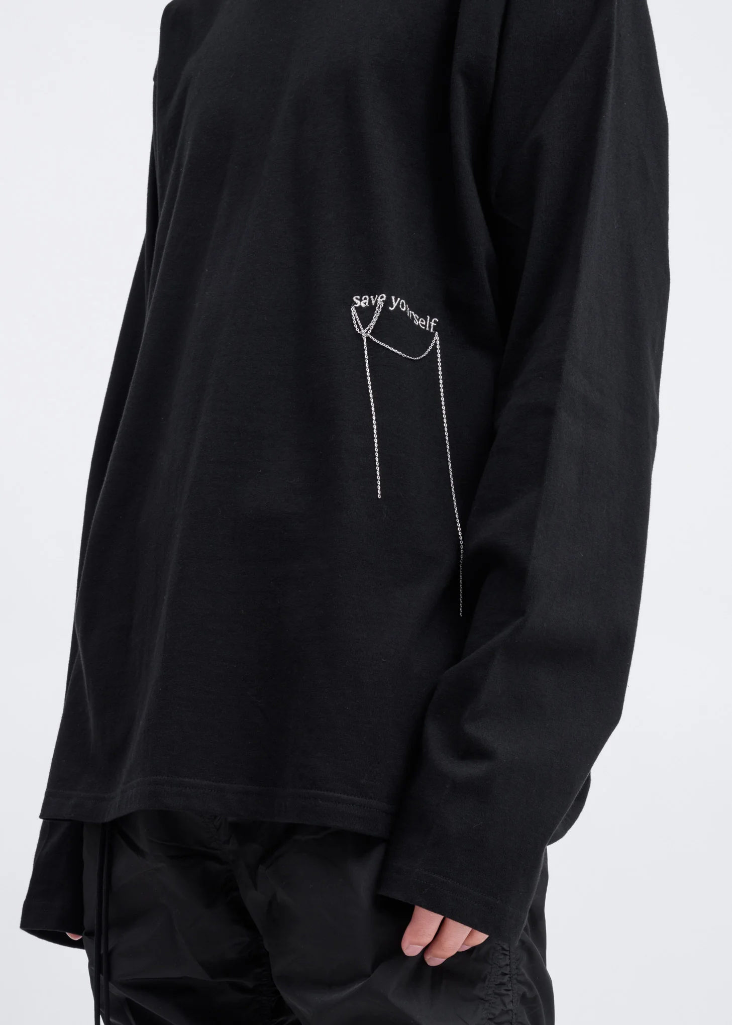 Black Embroidered Long Sleeve - Image 2