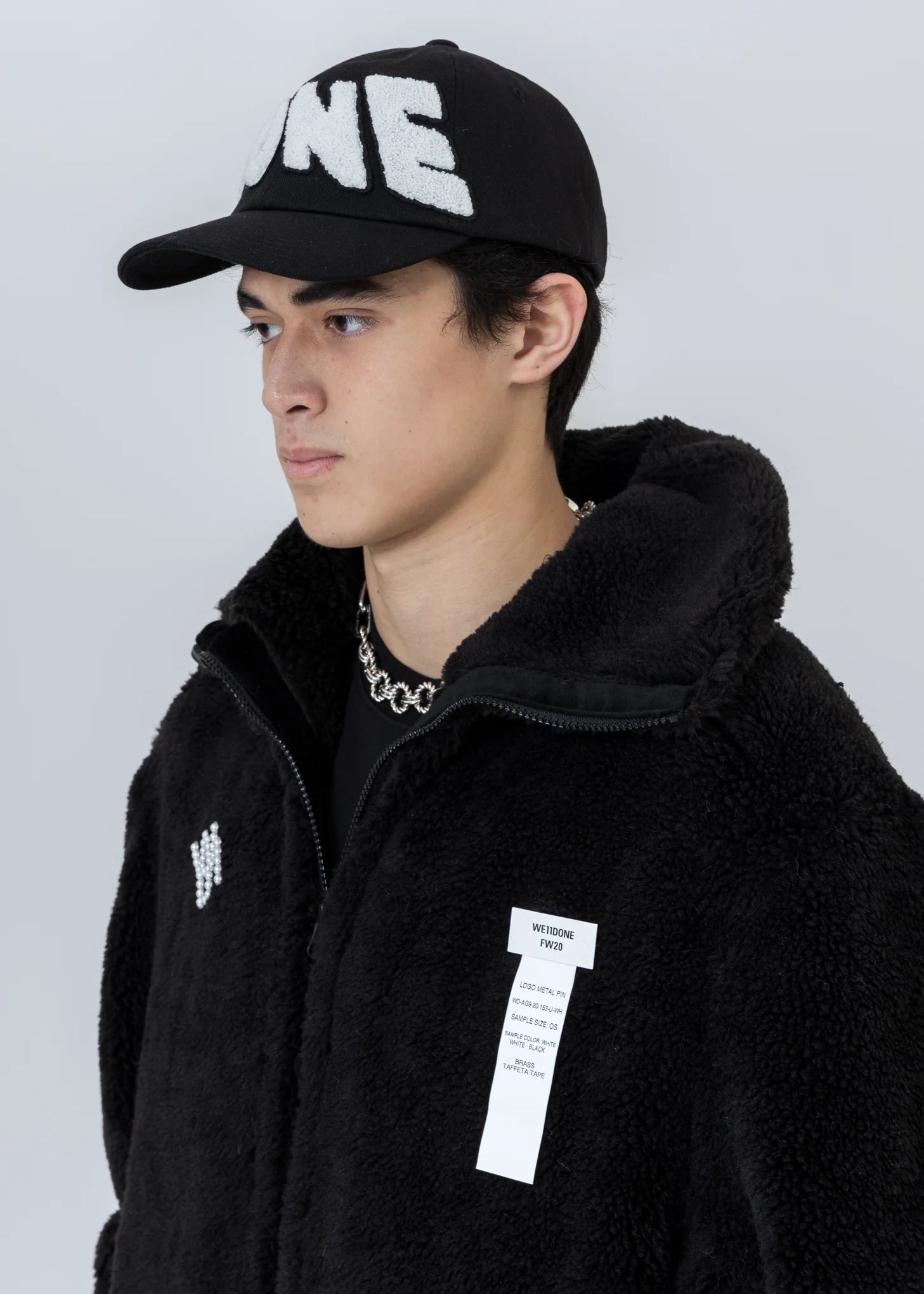 Black Embroidered Patch Logo Cap - Image 2