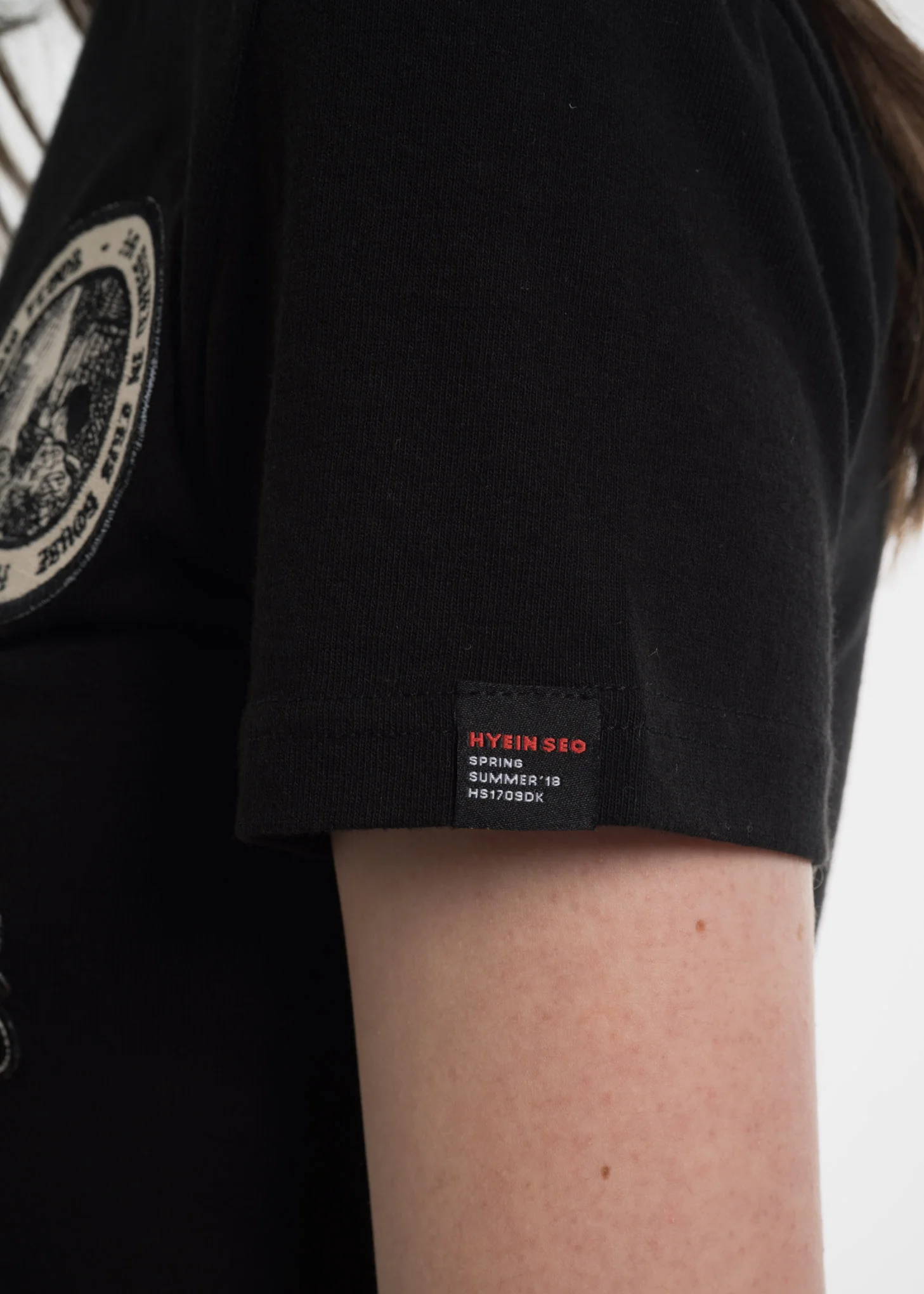 Black Embroidered Patch T-Shirt - Image 5