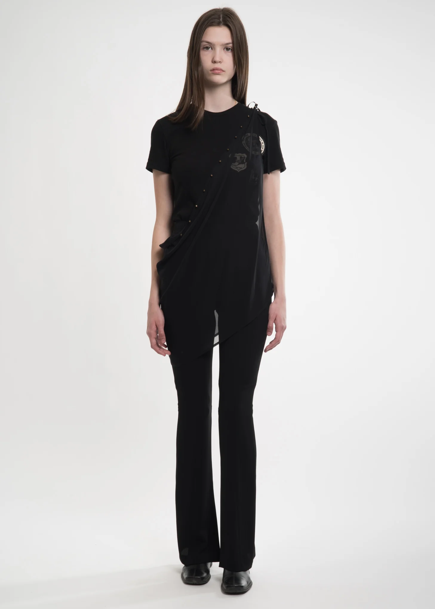 Black Embroidered Patch T-Shirt - Image 6