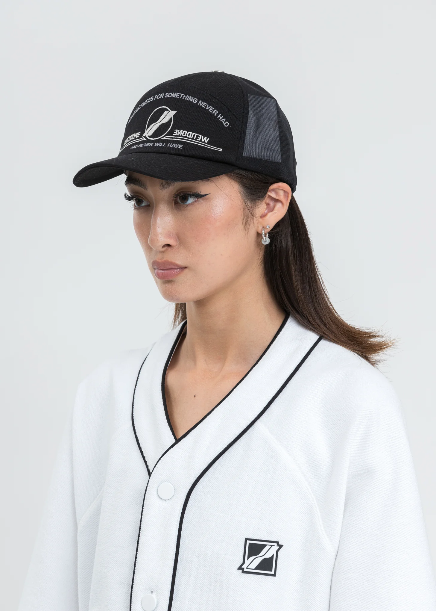 Black Embroidered Sailing Cap - Image 2
