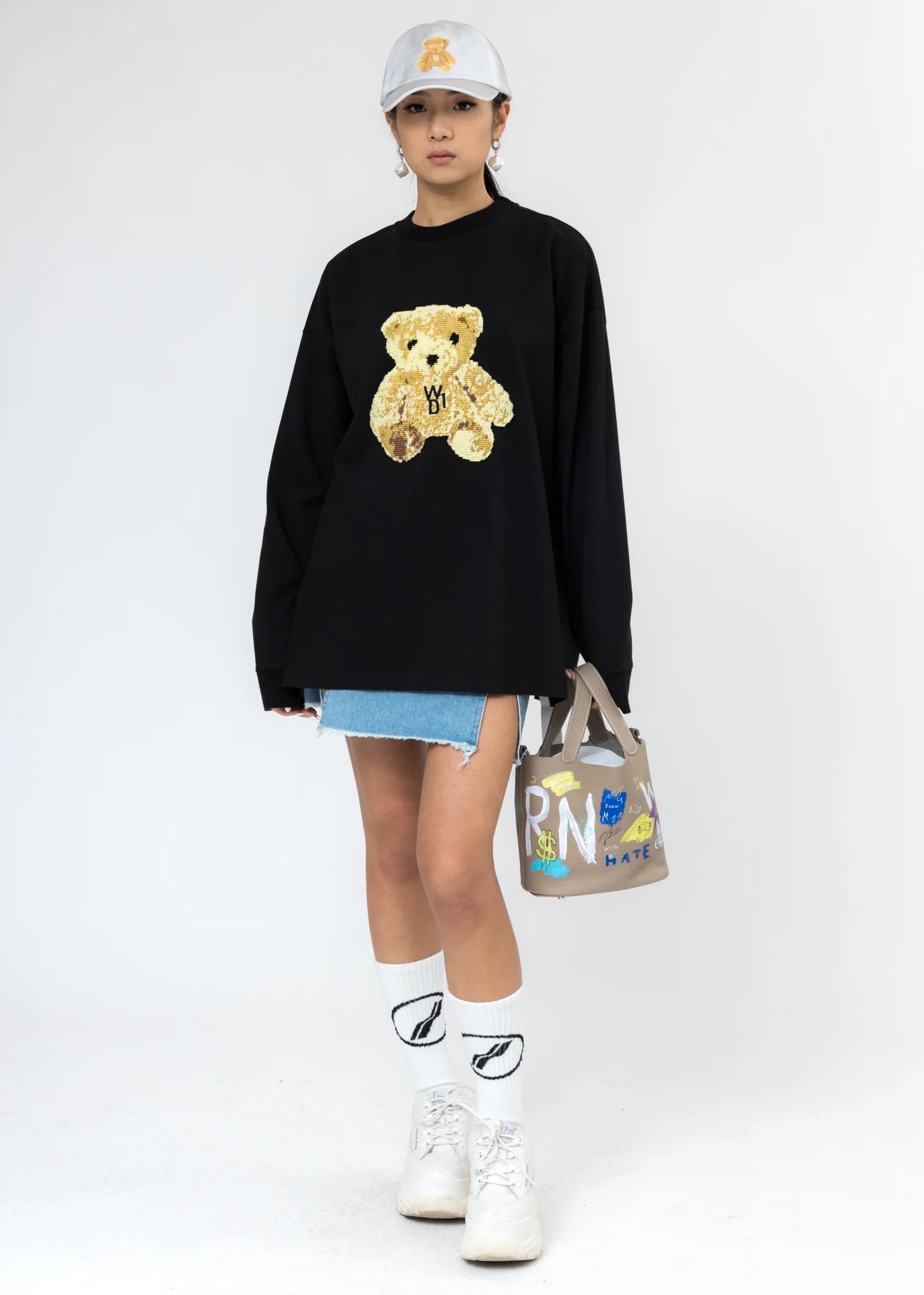 Black Embroidered Teddy Long Sleeve - Image 5