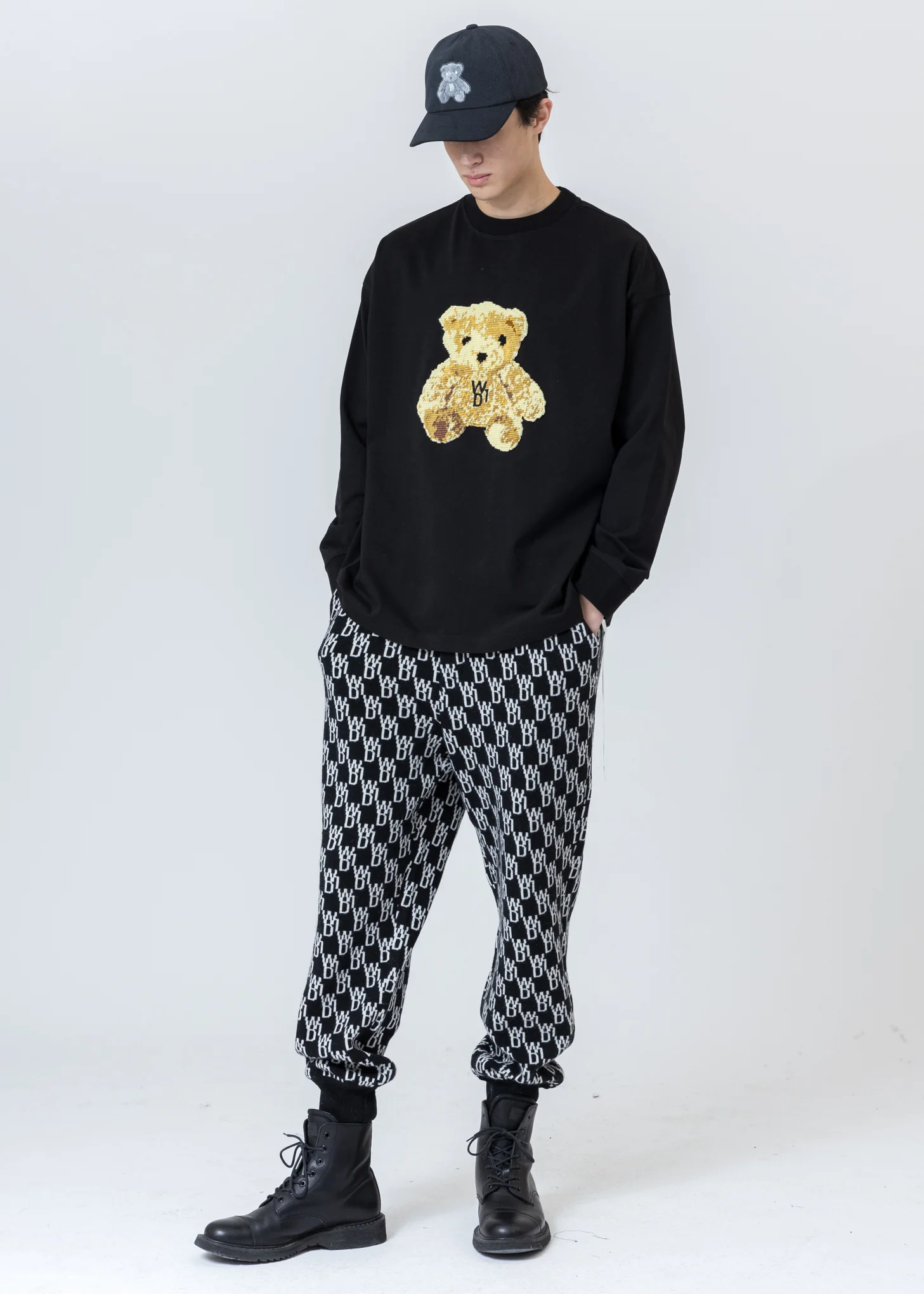 Black Embroidered Teddy Long Sleeve - Image 5