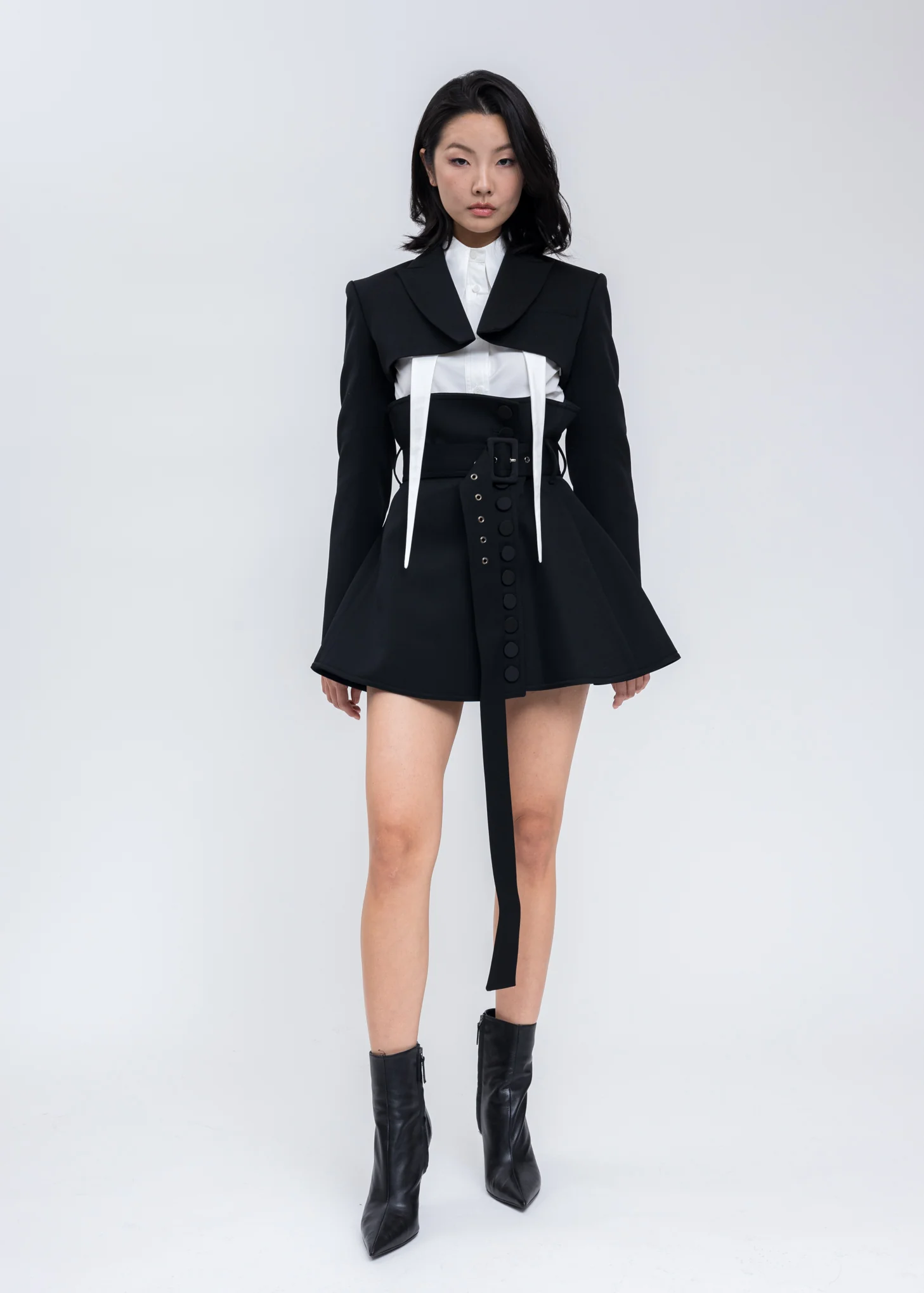 Black Wool Emma Skirt - Image 7