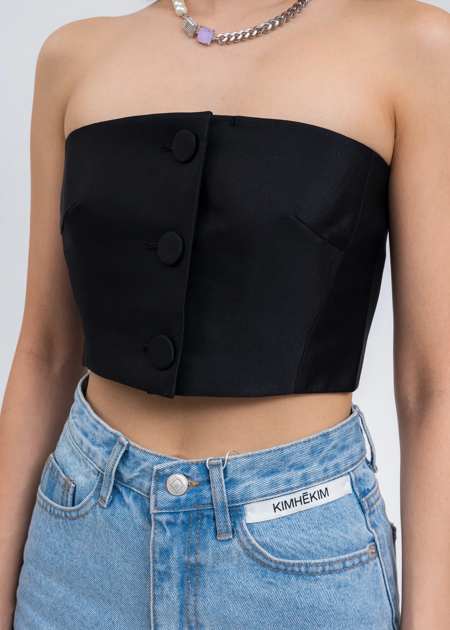 Black Emma Tube Top - Image 3