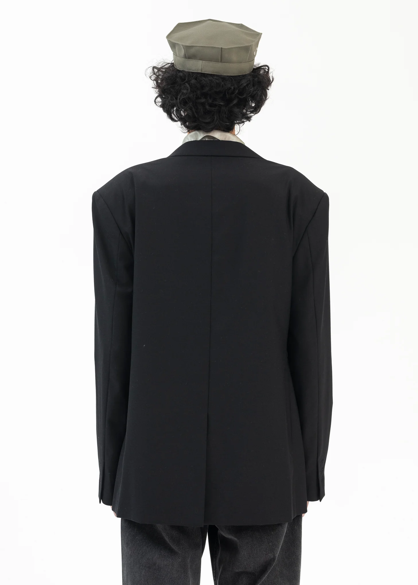 BLACK EMPTY WRAP JACKET - Image 4