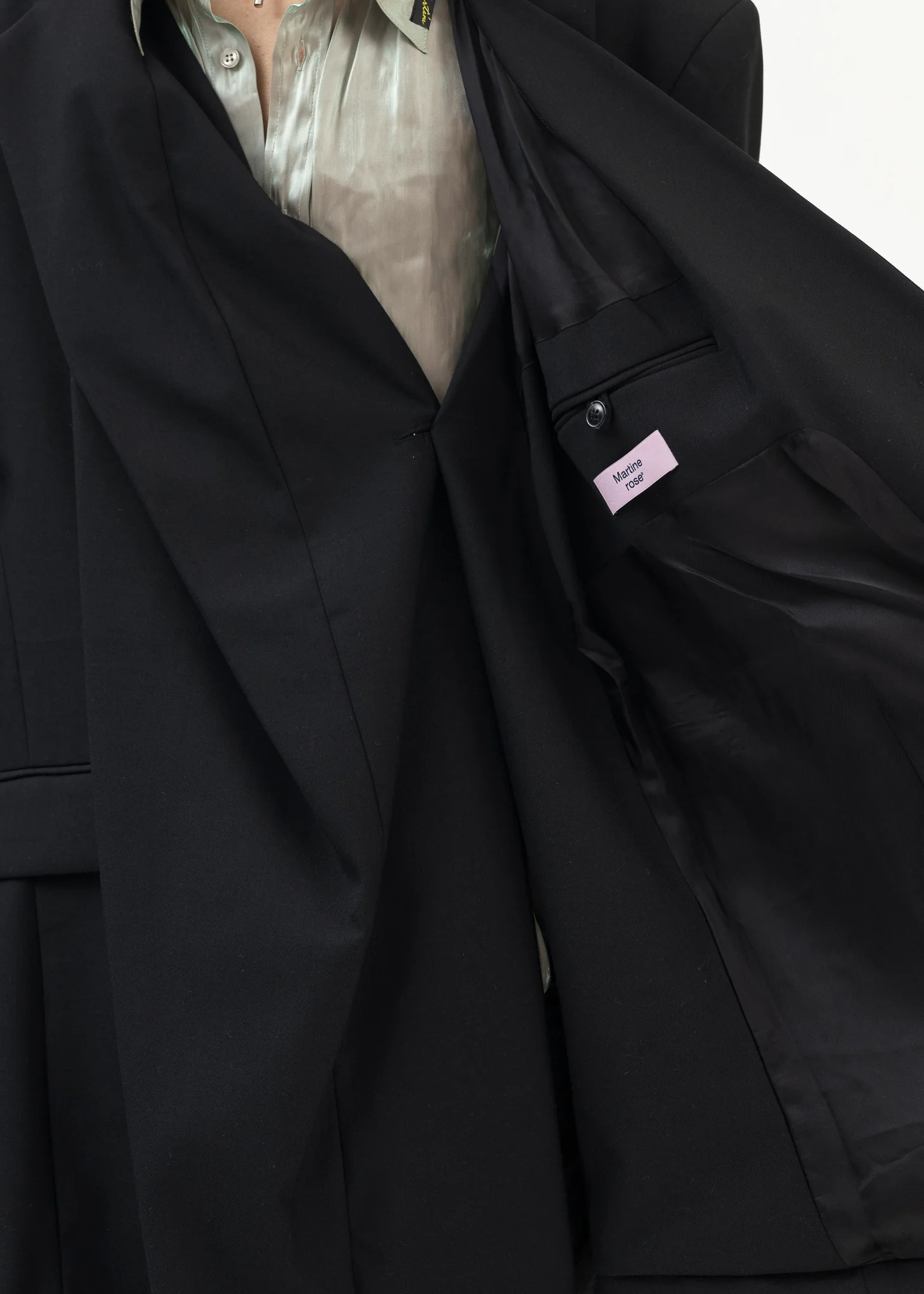 BLACK EMPTY WRAP JACKET - Image 5