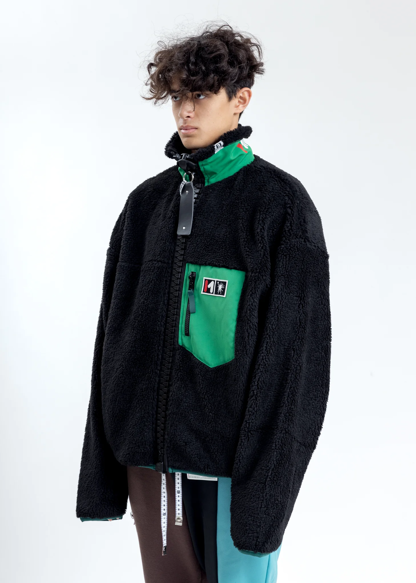 Black Enlarged Zip Pullover - Image 3