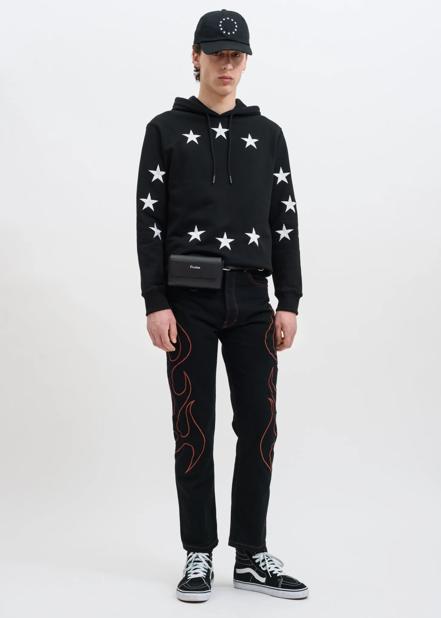 Black Europa Flag Klein Hoodie - Image 4