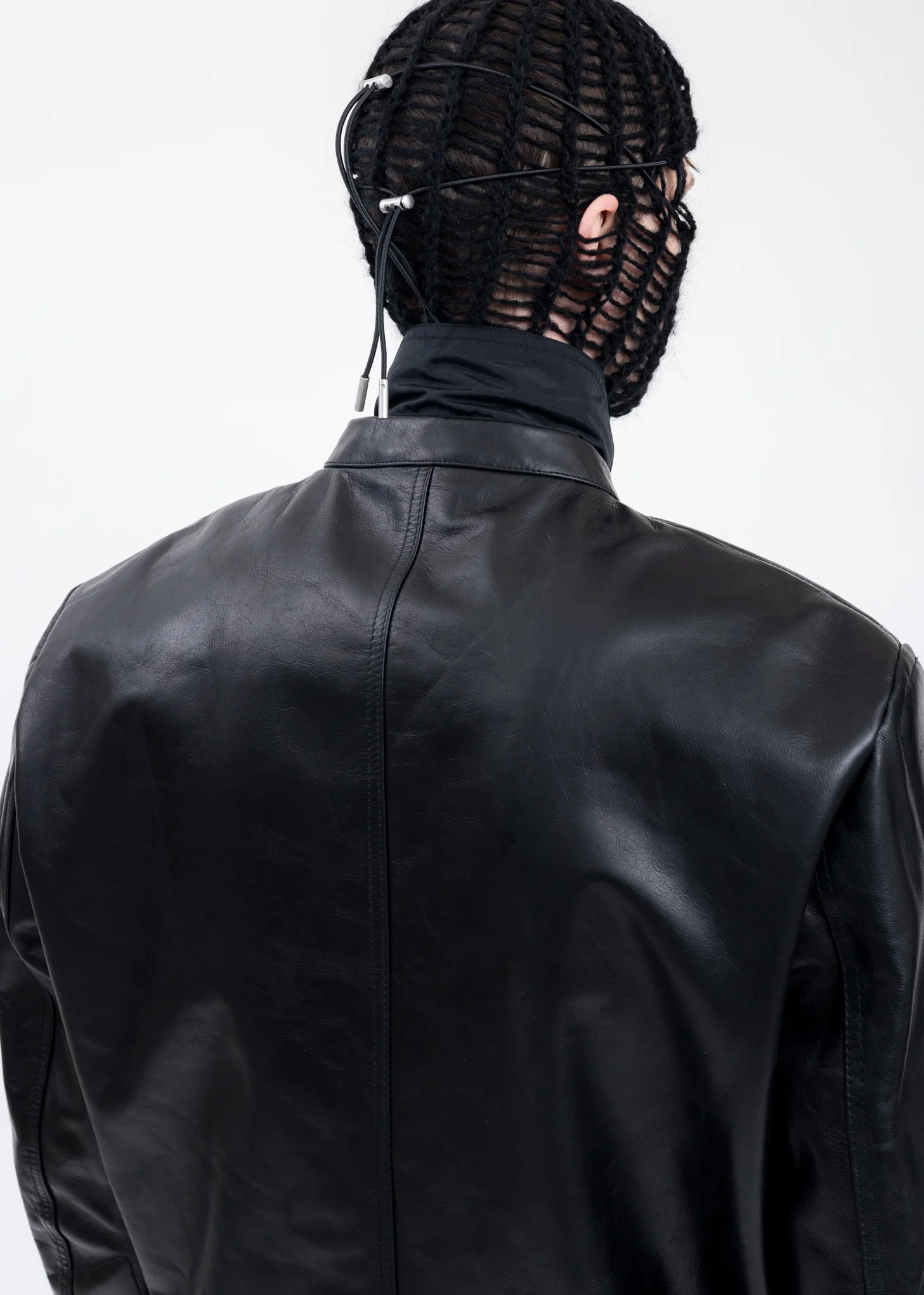 Black EXOSKELETON Biker Jacket - Image 5