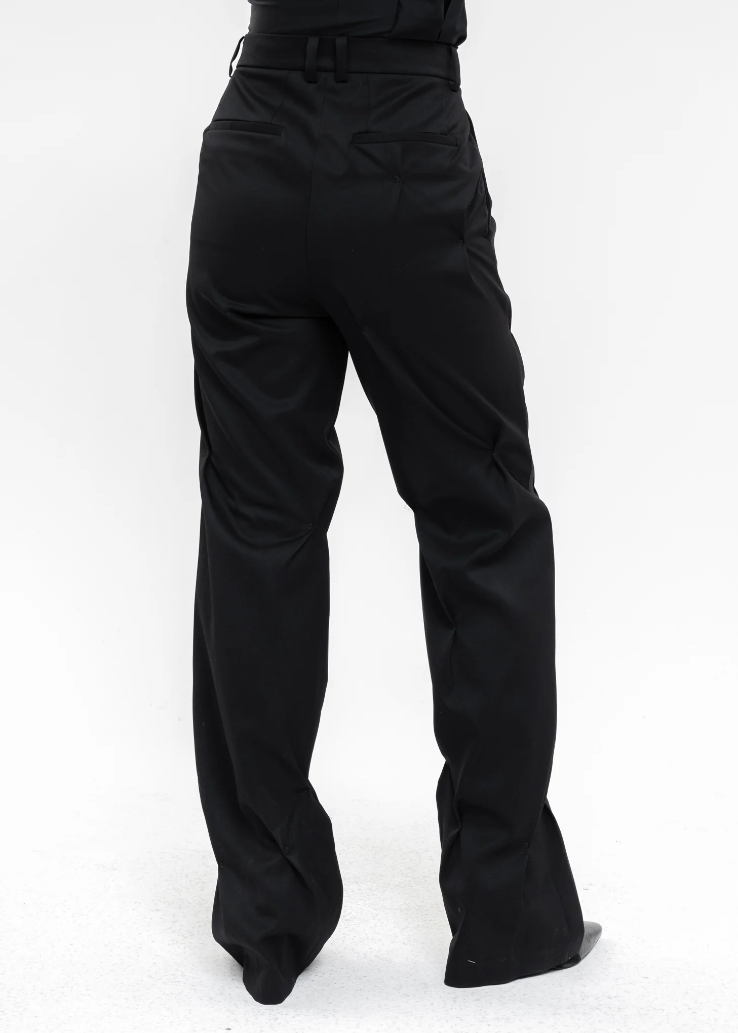 Black Eyelet Bullet Hole Embroidery Pants - Image 3