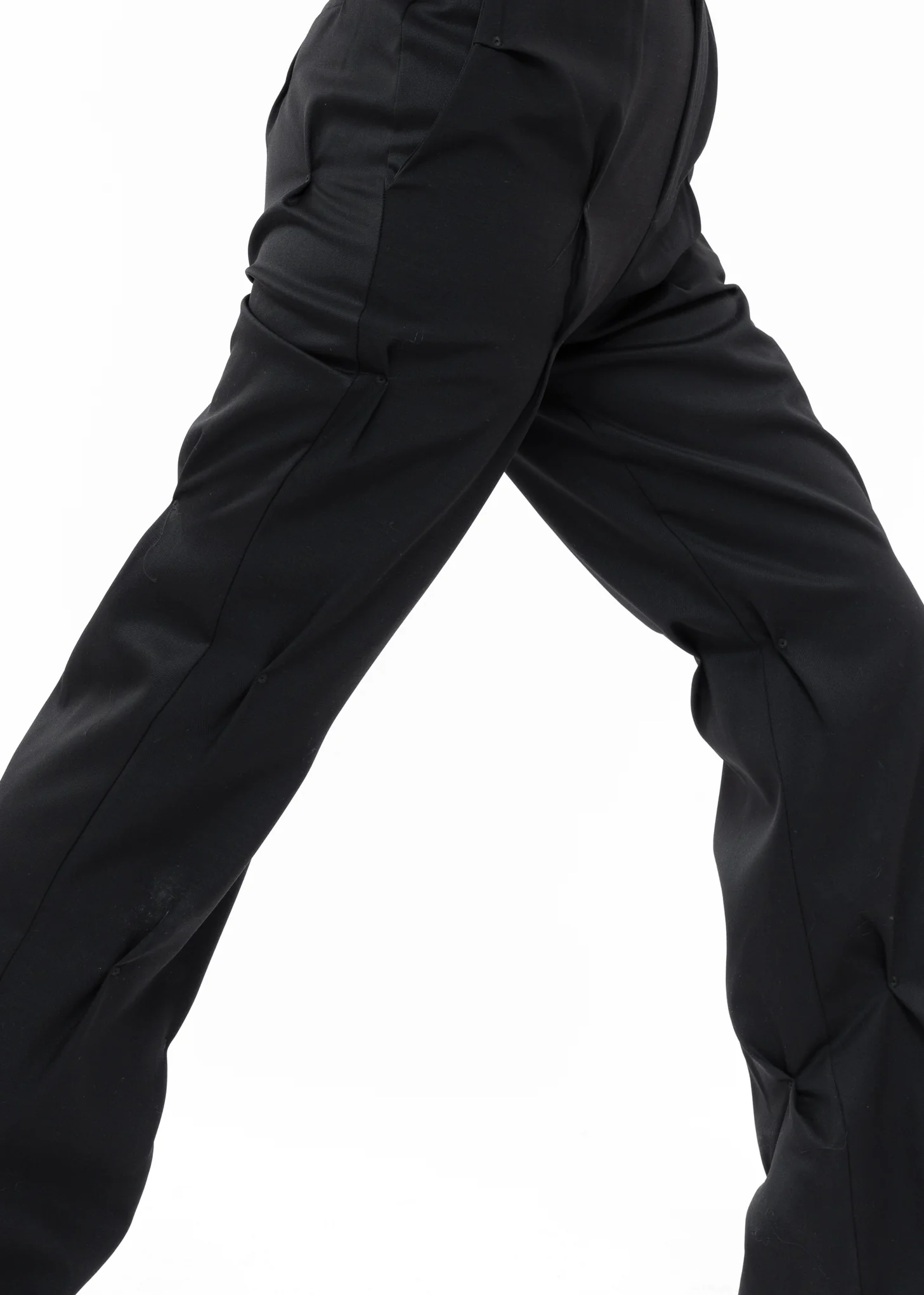 Black Eyelet Bullet Hole Embroidery Pants - Image 7