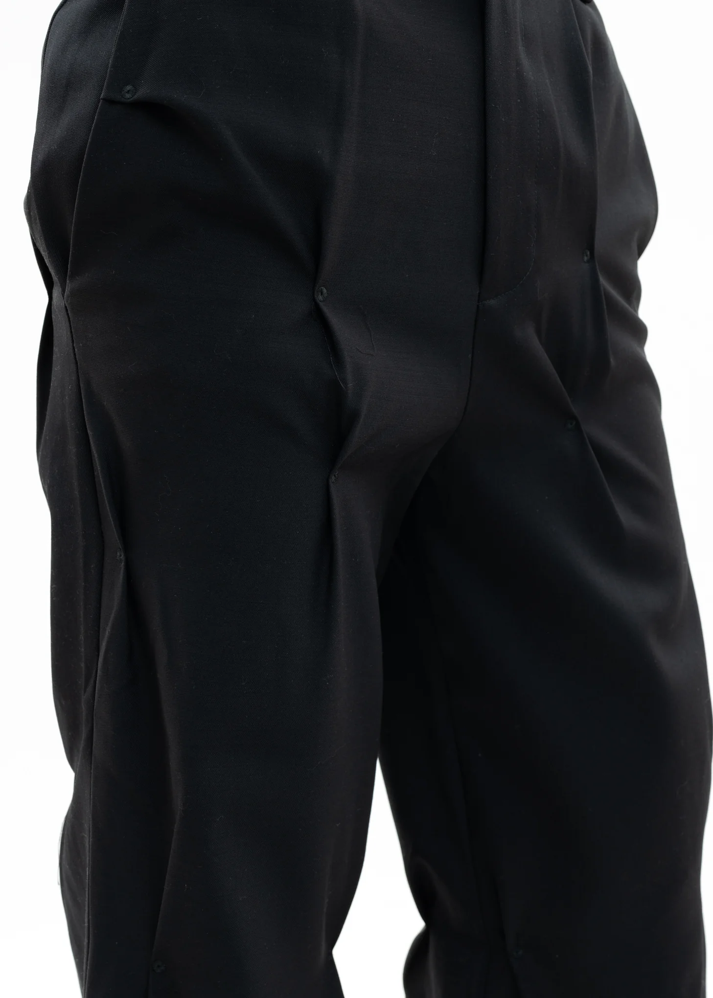 Black Eyelet Bullet Hole Embroidery Pants - Image 4