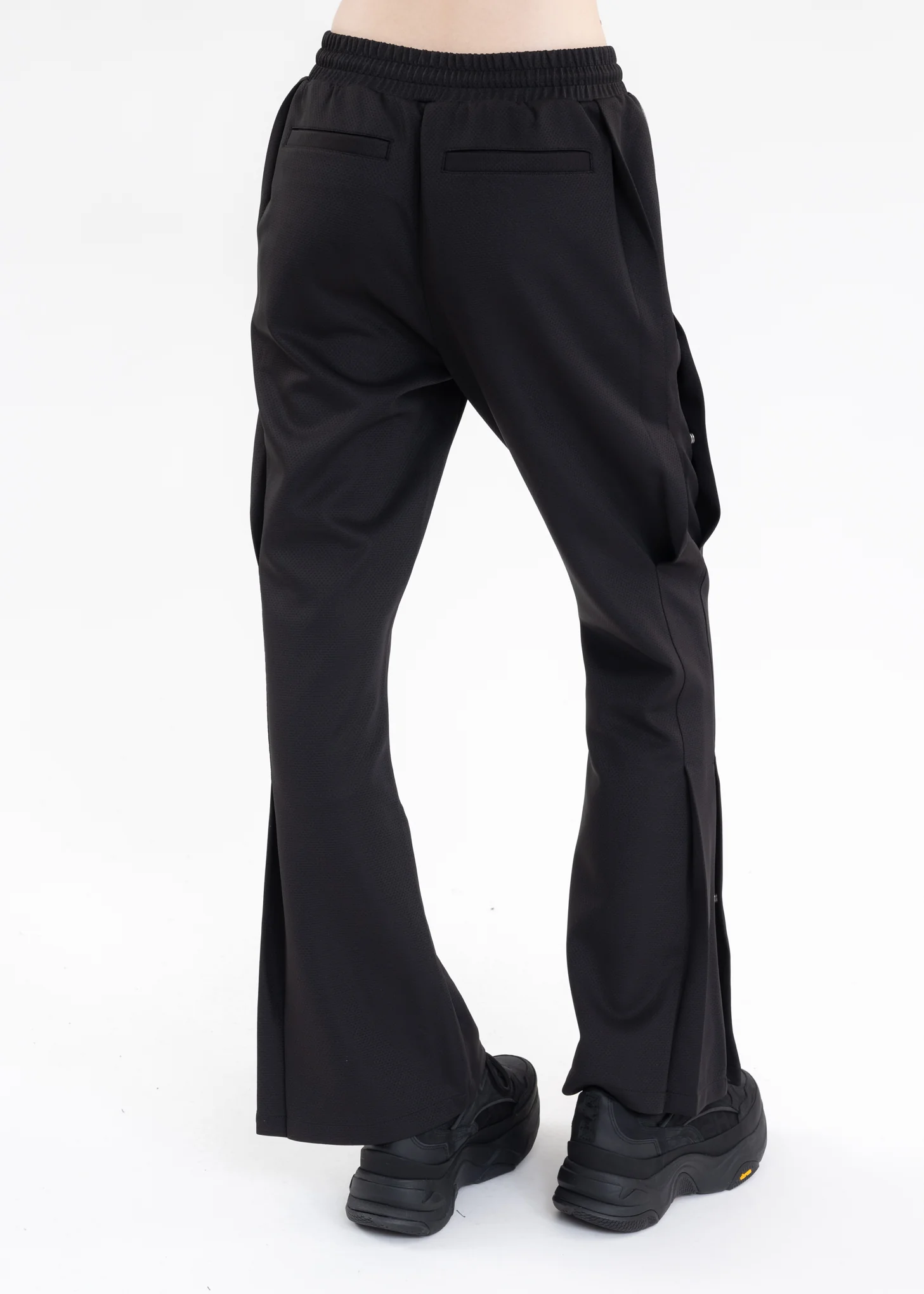 Black Fair Shaped Layer Panelled Track Pants - Image 3