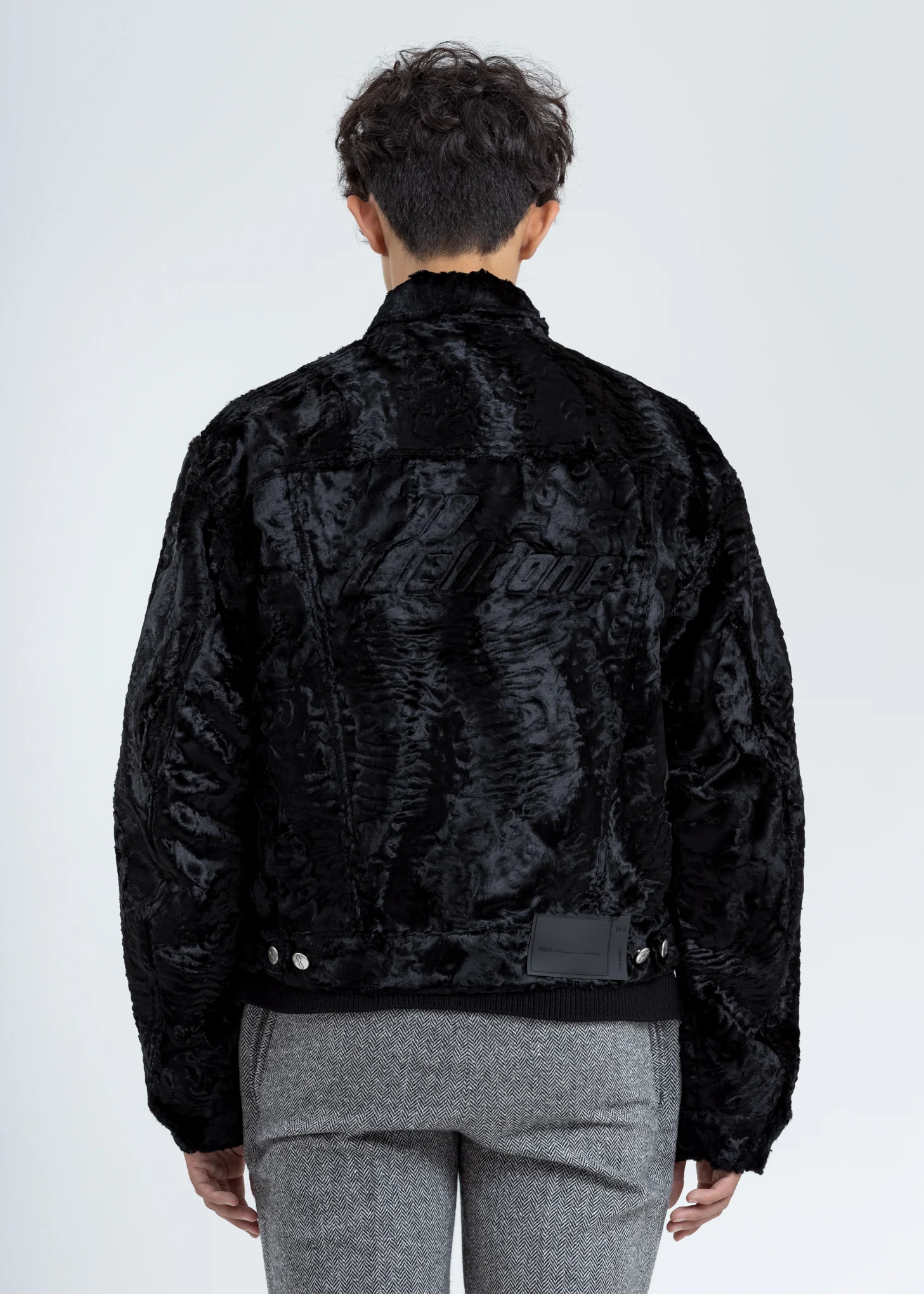 Black Faux Fur Jacket - Image 4