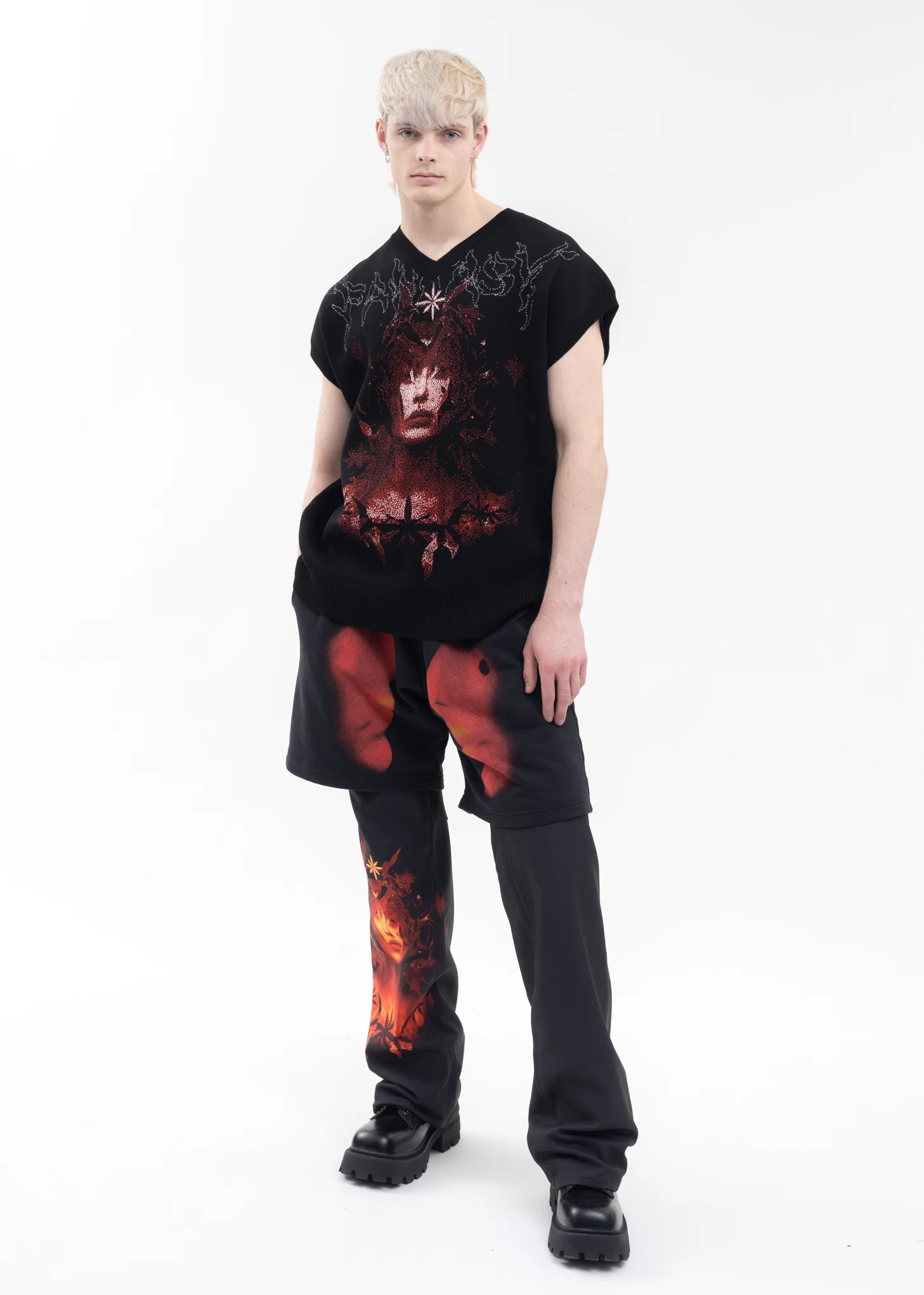 BLACK FANTASY GIRL KNIT VEST - Image 5
