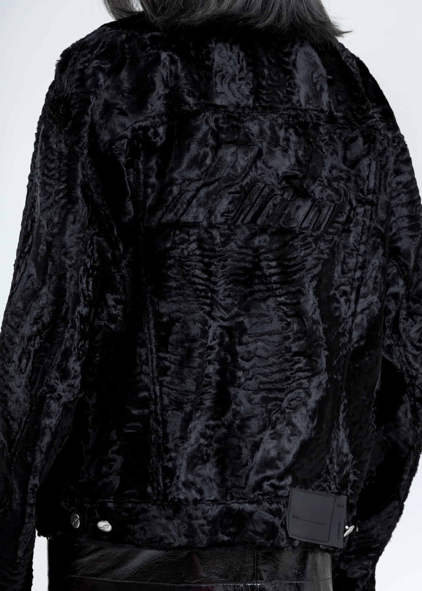 Black Faux Fur Jacket - Image 2