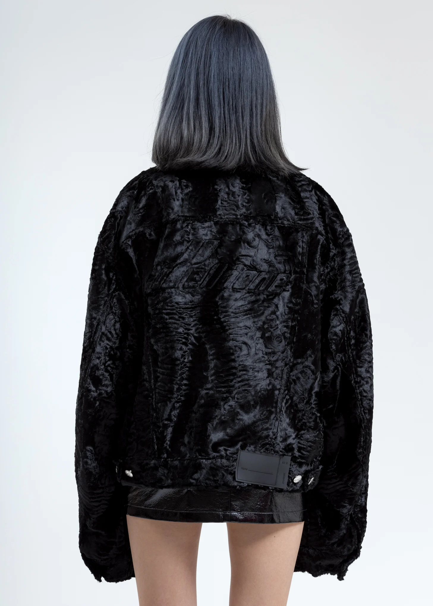 Black Faux Fur Jacket - Image 4