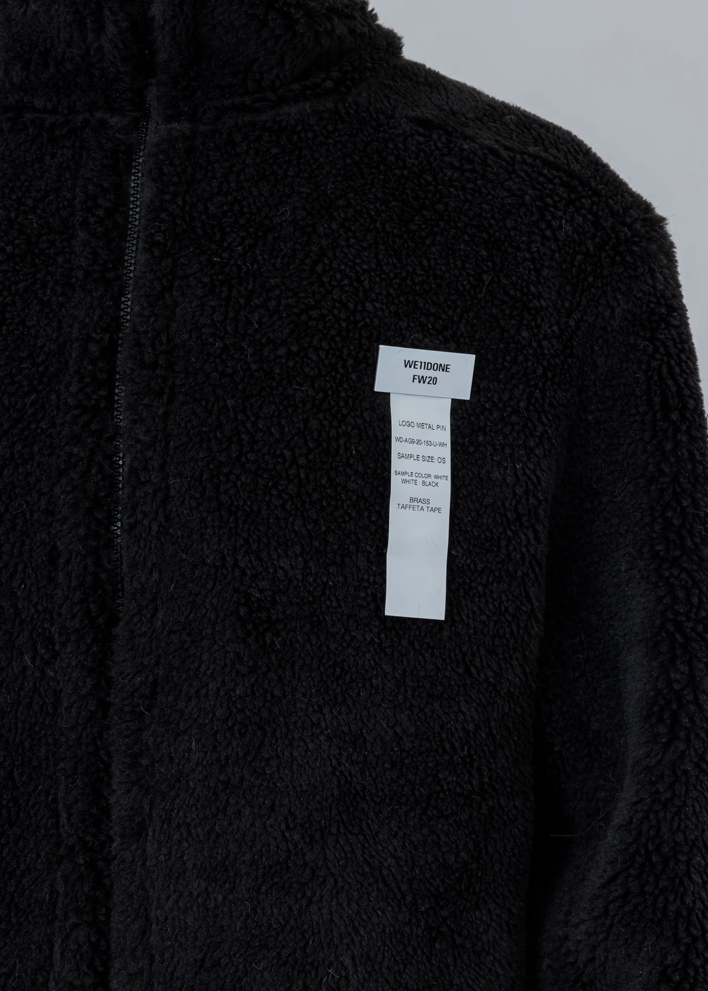 Black Faux Fur Jumper With Pin - Image 5