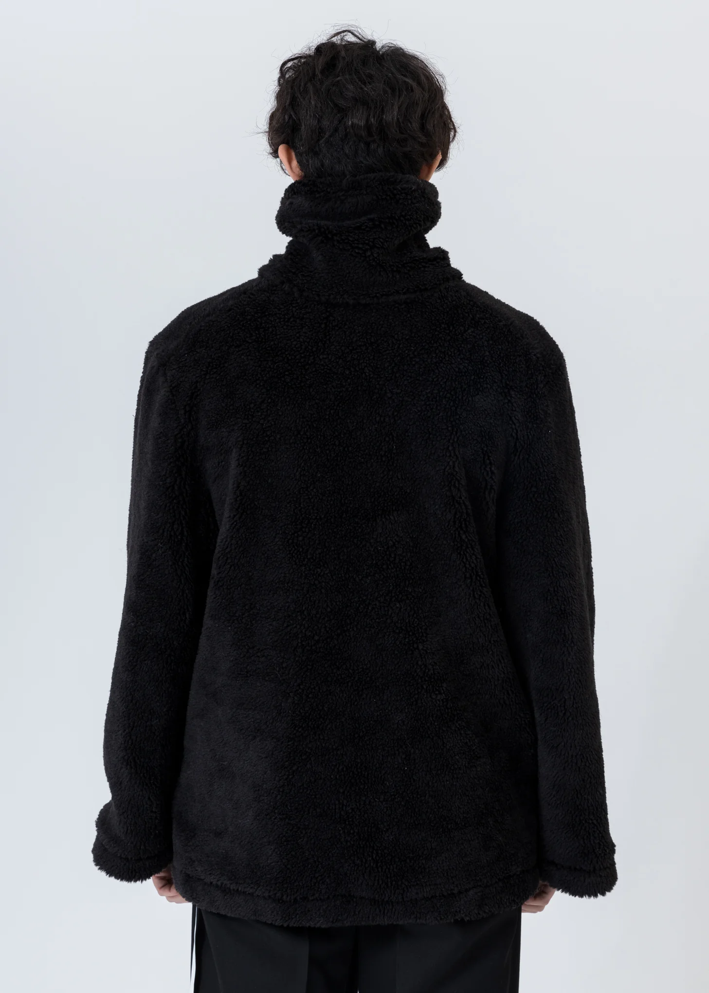 Black Faux Fur Jumper With Pin - Image 6