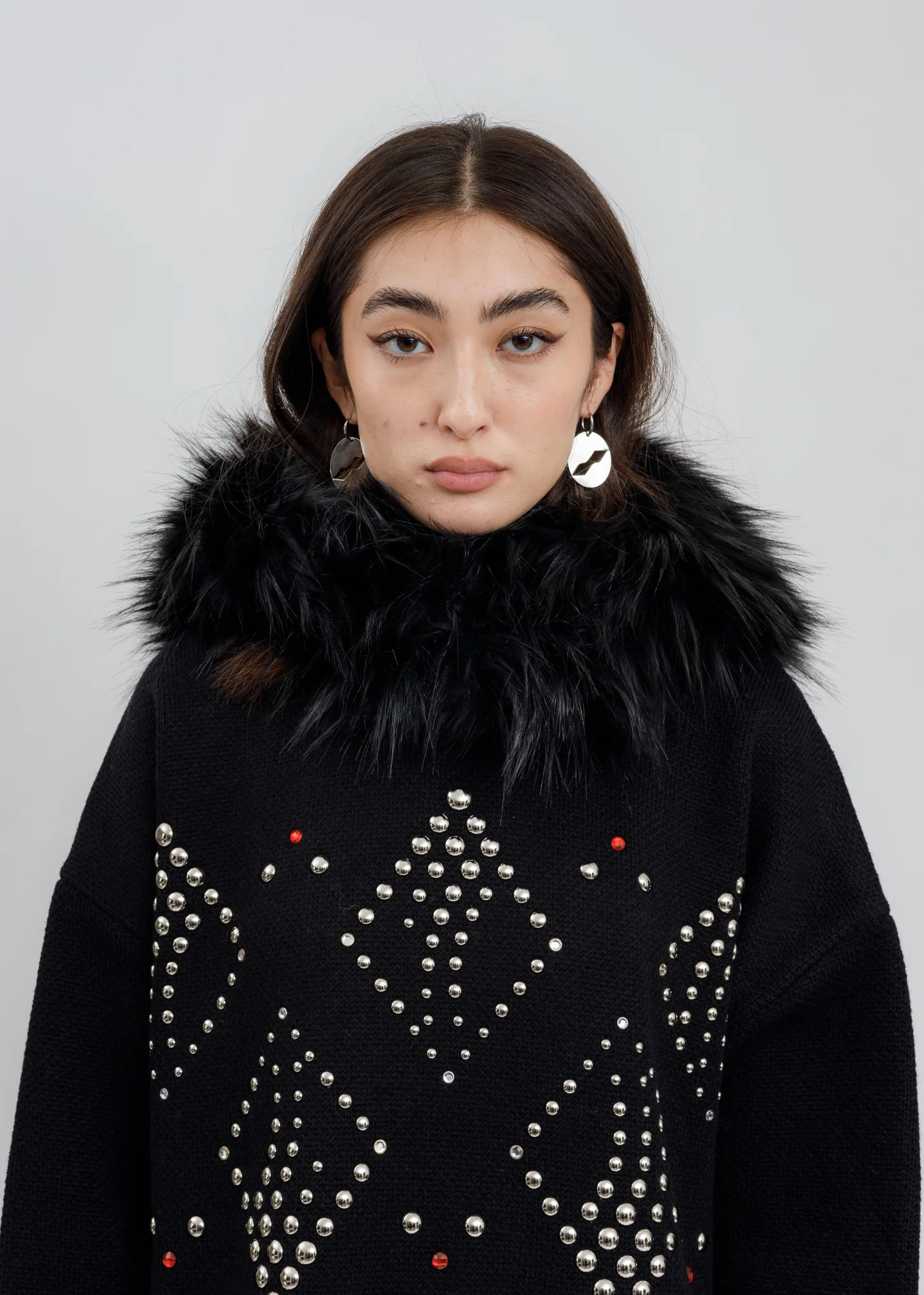Black Faux Fur Quilting Hood - Image 4
