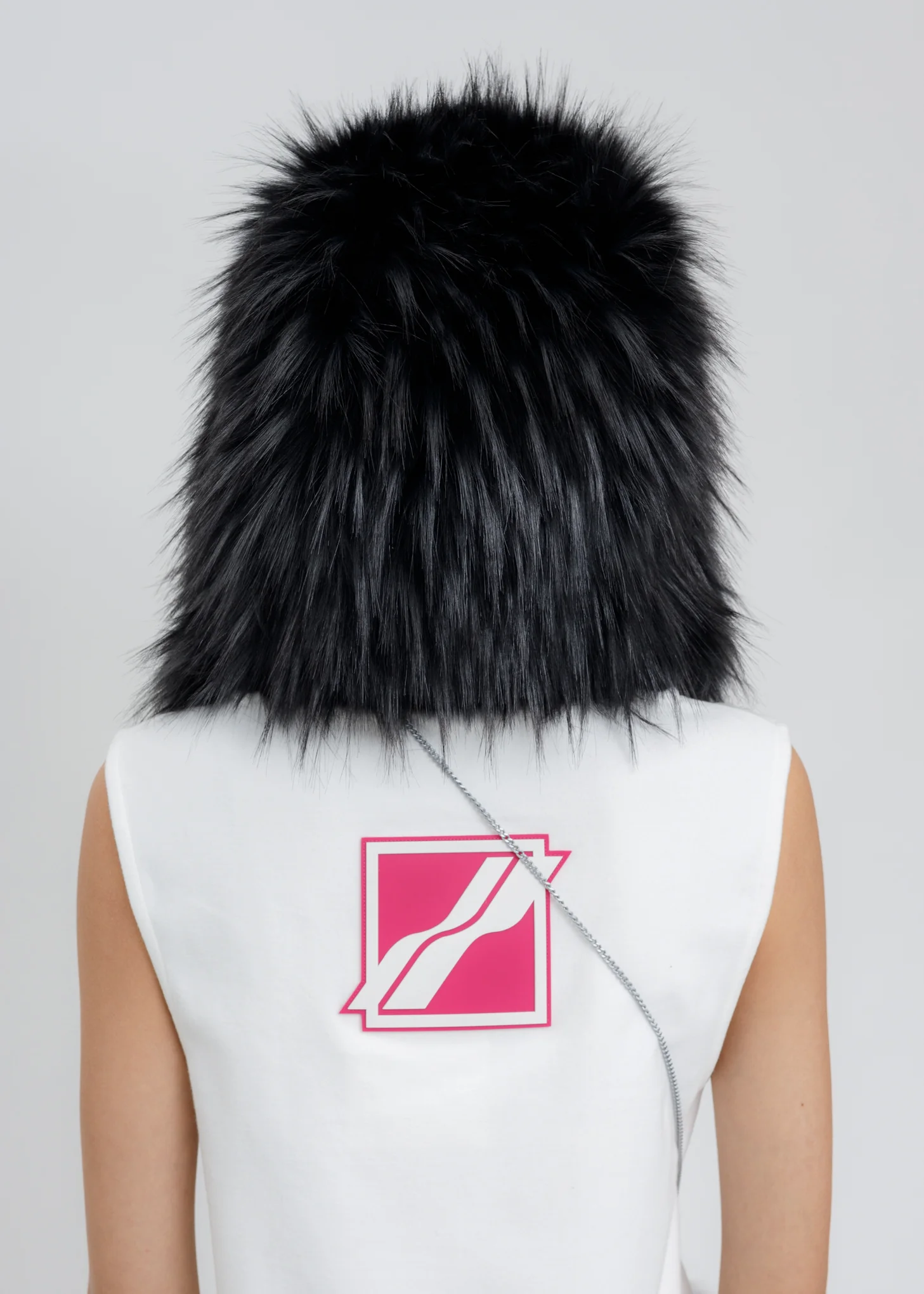 Black Faux Fur Quilting Hood - Image 5