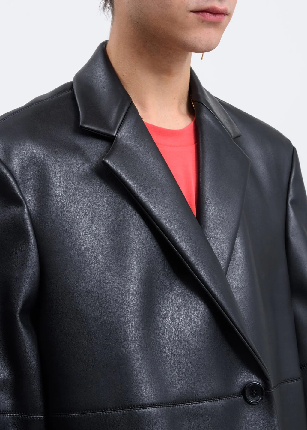 Black Faux Leather Jacket - Image 2