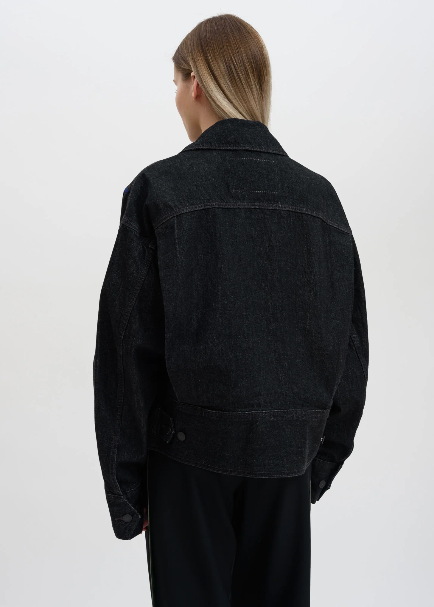 Black FCW Levis Embroidered Trucker Jacket - Image 2