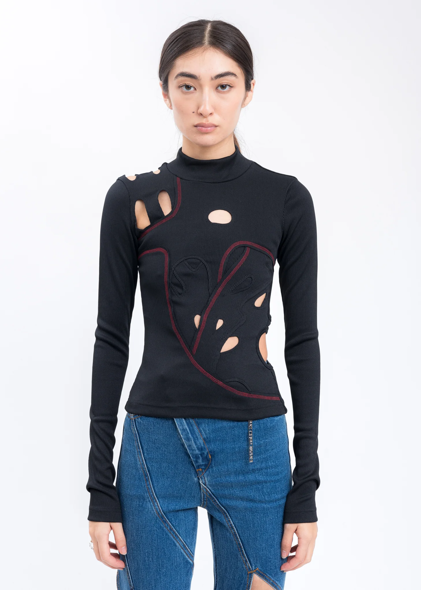 Black FCW Logo Jersey Top