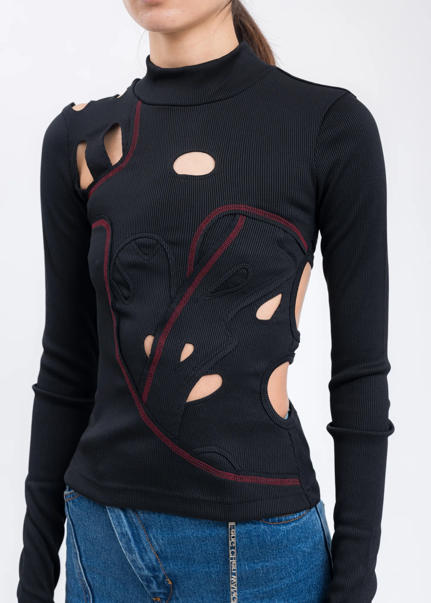 Black FCW Logo Jersey Top - Image 2