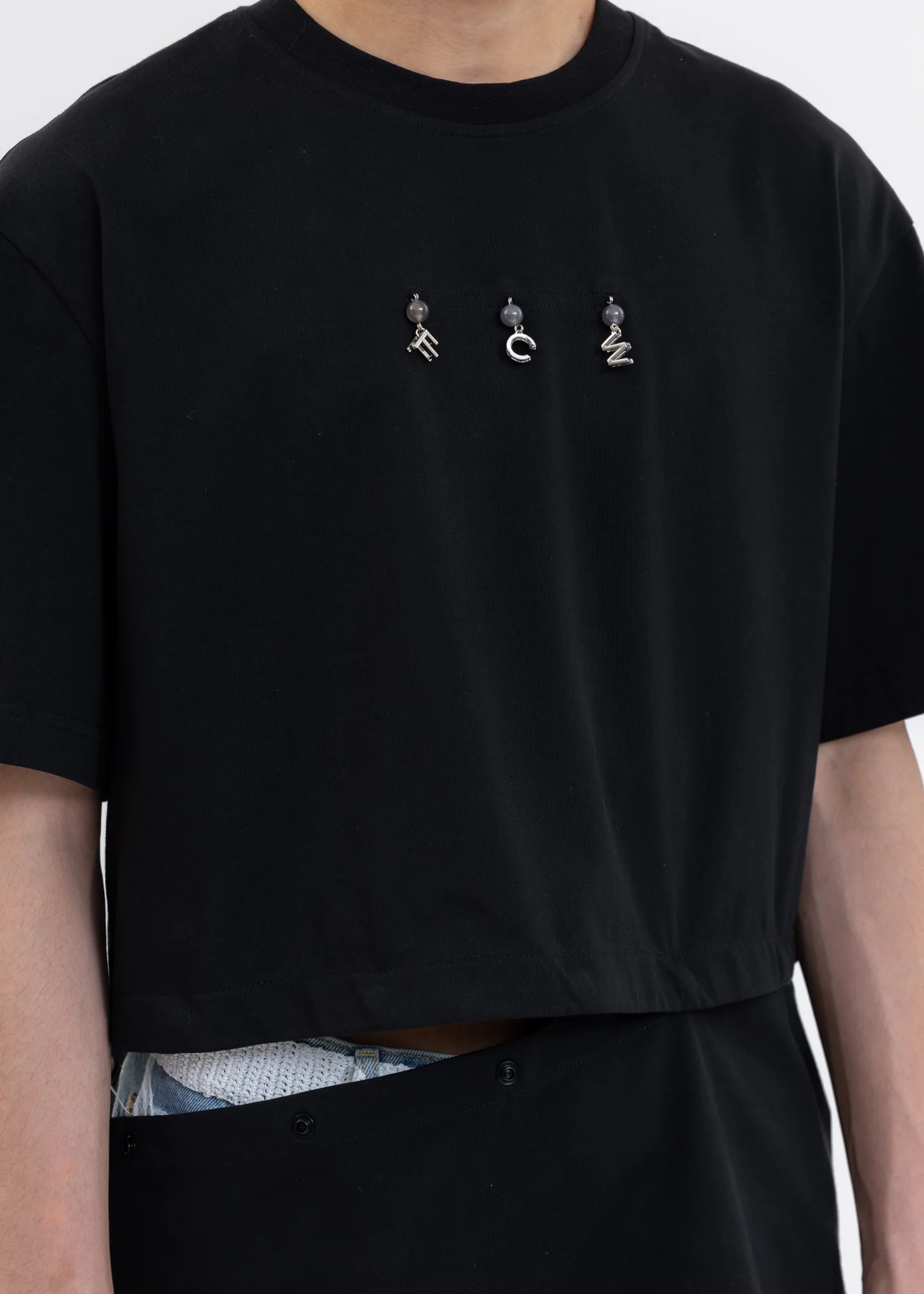 BLACK ''FCW'' LOGO T-SHIRT - Image 2